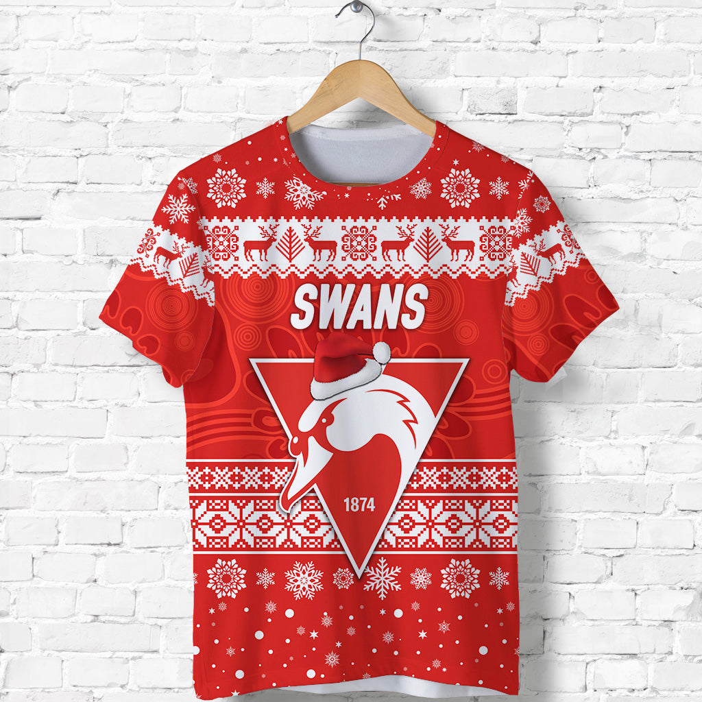 Sydney Swans T shirt Christmas Simple Style - Vibe Hoodie Shop