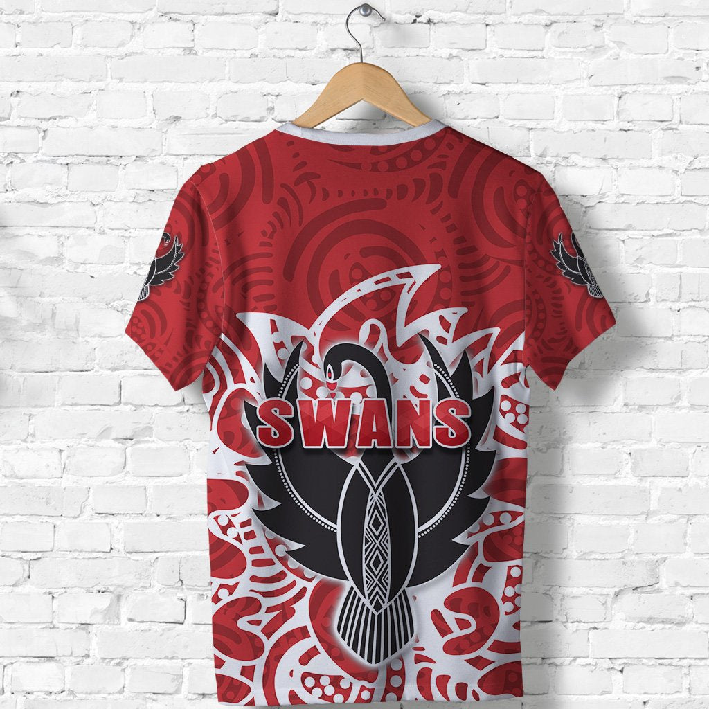 (Custom Personalised) Sydney T shirt Simple Indigenous Swans - Vibe Hoodie Shop