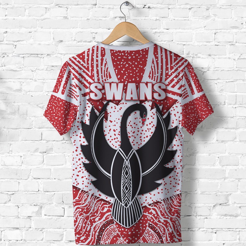 (Custom Personalised) Sydney T shirt Indigenous Swans - Vibe Hoodie Shop