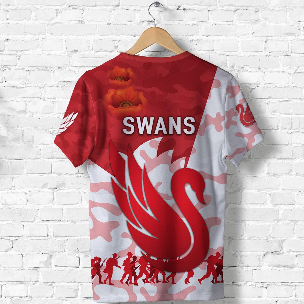 Sydney Swans T shirt ANZAC Vibes - Vibe Hoodie Shop