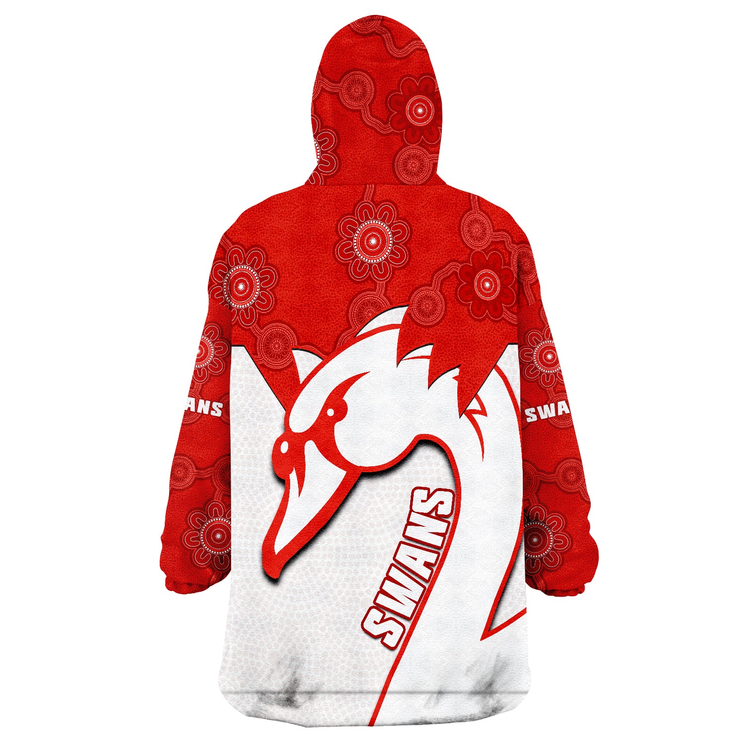 Sydney Football Swans 1874 Dot Painting Artsy Wearable Blanket Hoodie - Vibe Hoodie Shop