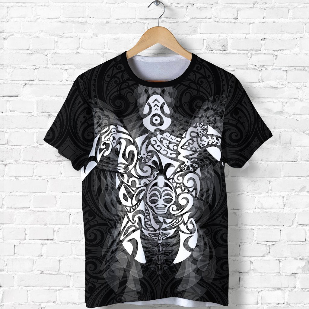 New Zealand Maori Shirt, Wairua Tattoo Turtle T shirt - White - Vibe Hoodie Shop