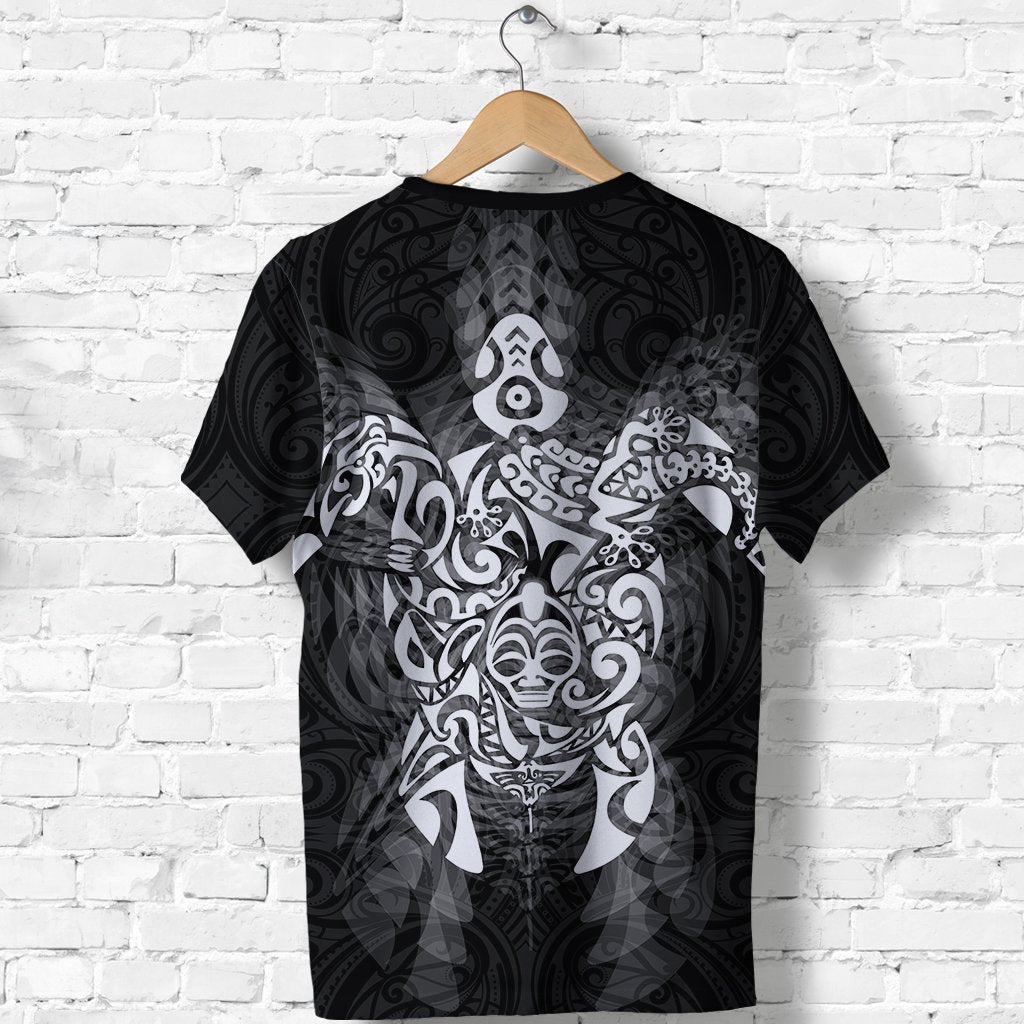 New Zealand Maori Shirt, Wairua Tattoo Turtle T shirt - White - Vibe Hoodie Shop