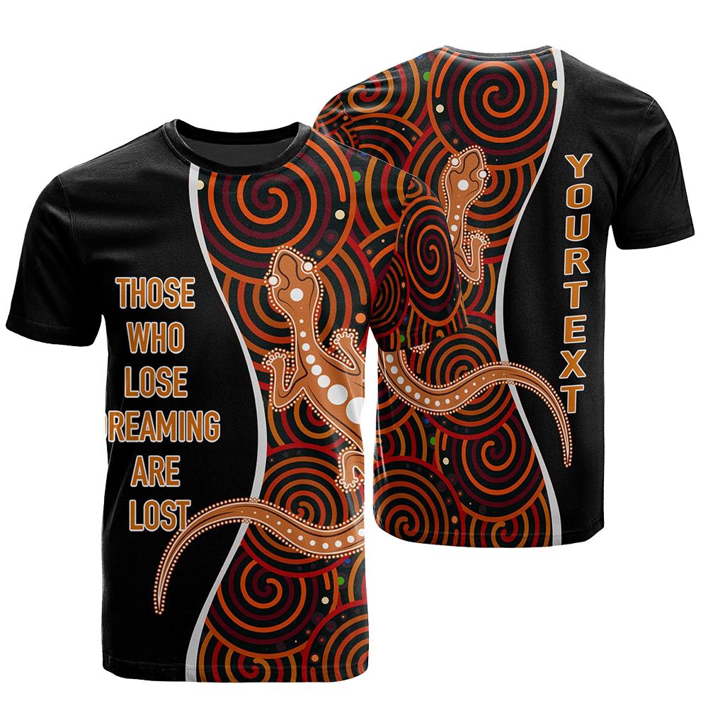 Aboriginal Personalised T shirt - Indigenous Lizard Dreaming - Vibe Hoodie Shop