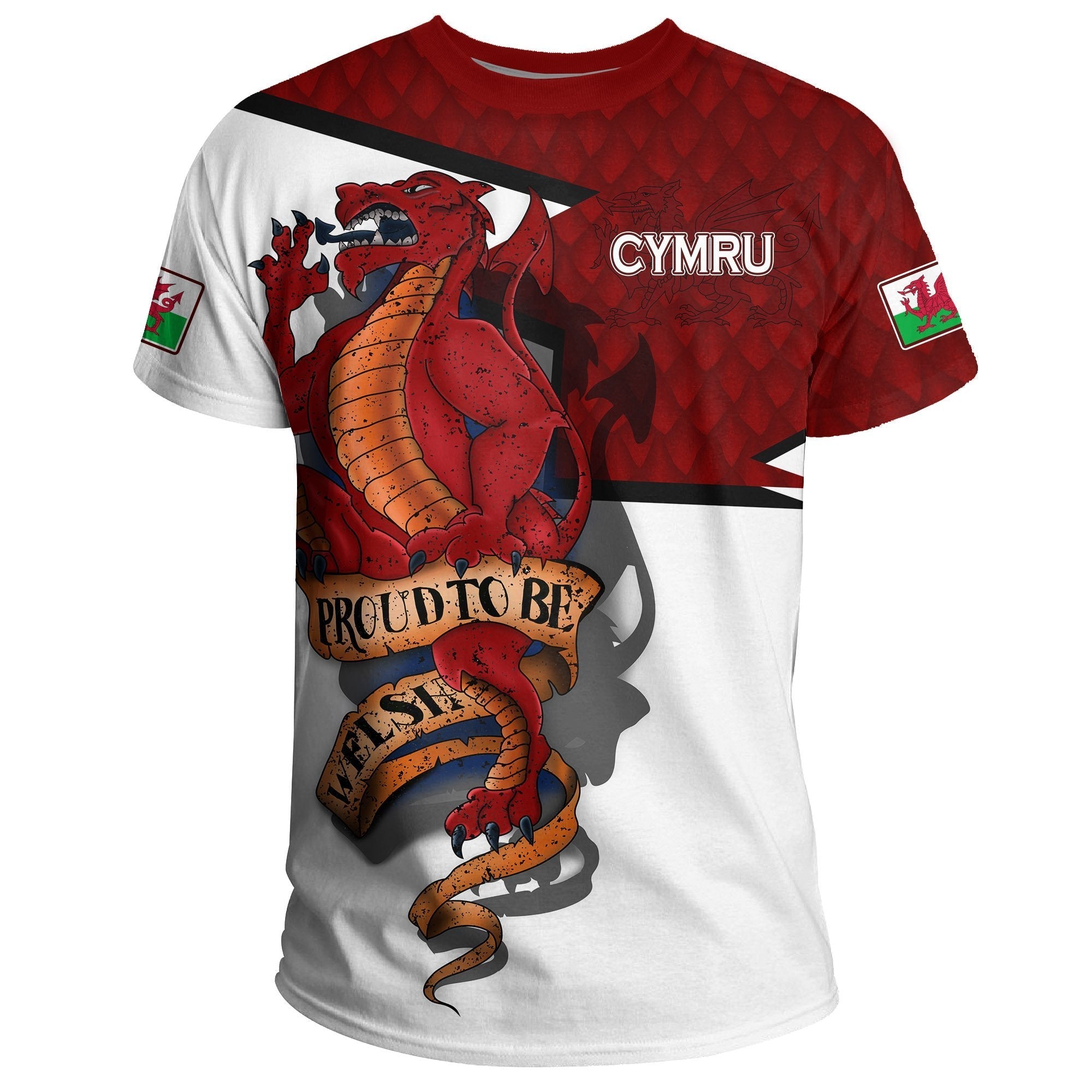 Wales T shirt Proud To Be Welsh - Vibe Hoodie Shop