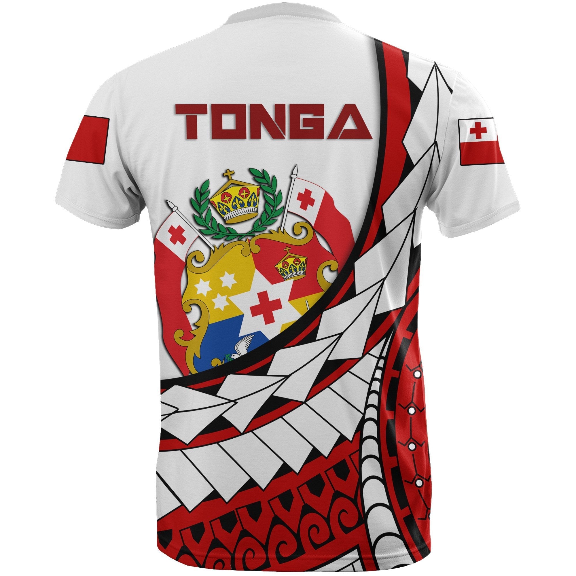 Tonga T shirt - Tonga Polynesia Coat Of Arms - Vibe Hoodie Shop