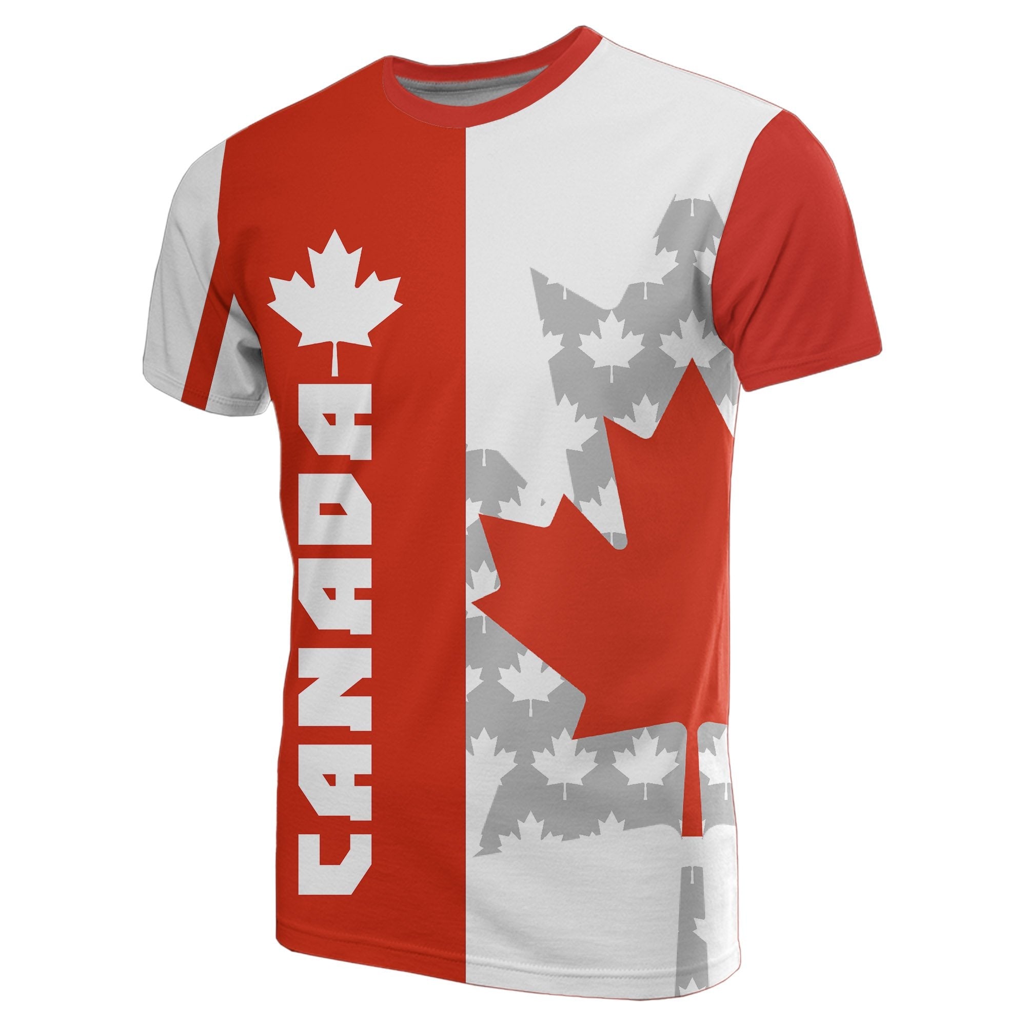 Canada Maple Leaf T shirt - Split Style - Vibe Hoodie Shop