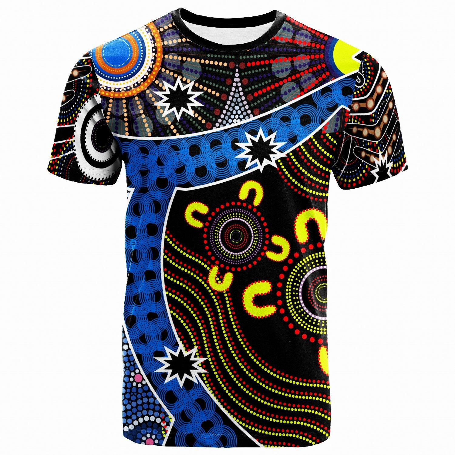 T shirt - Aboriginal Dream River - Vibe Hoodie Shop