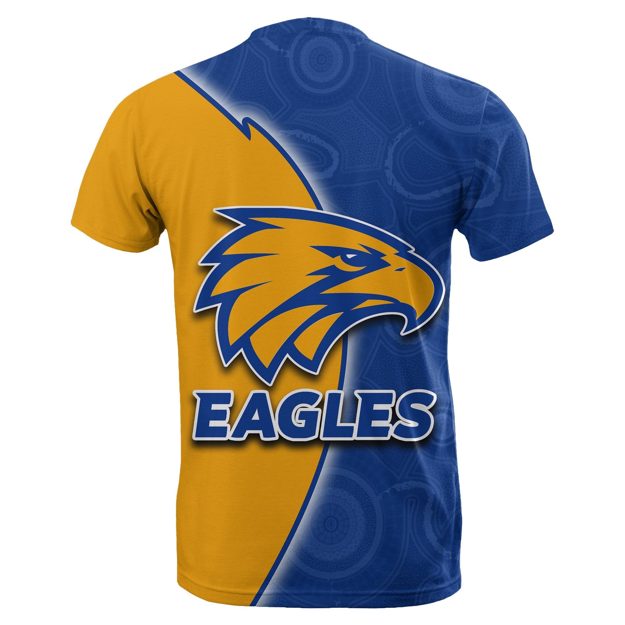 West Coast Eagles T shirt Aboriginal Patterns Half Style - Vibe Hoodie Shop