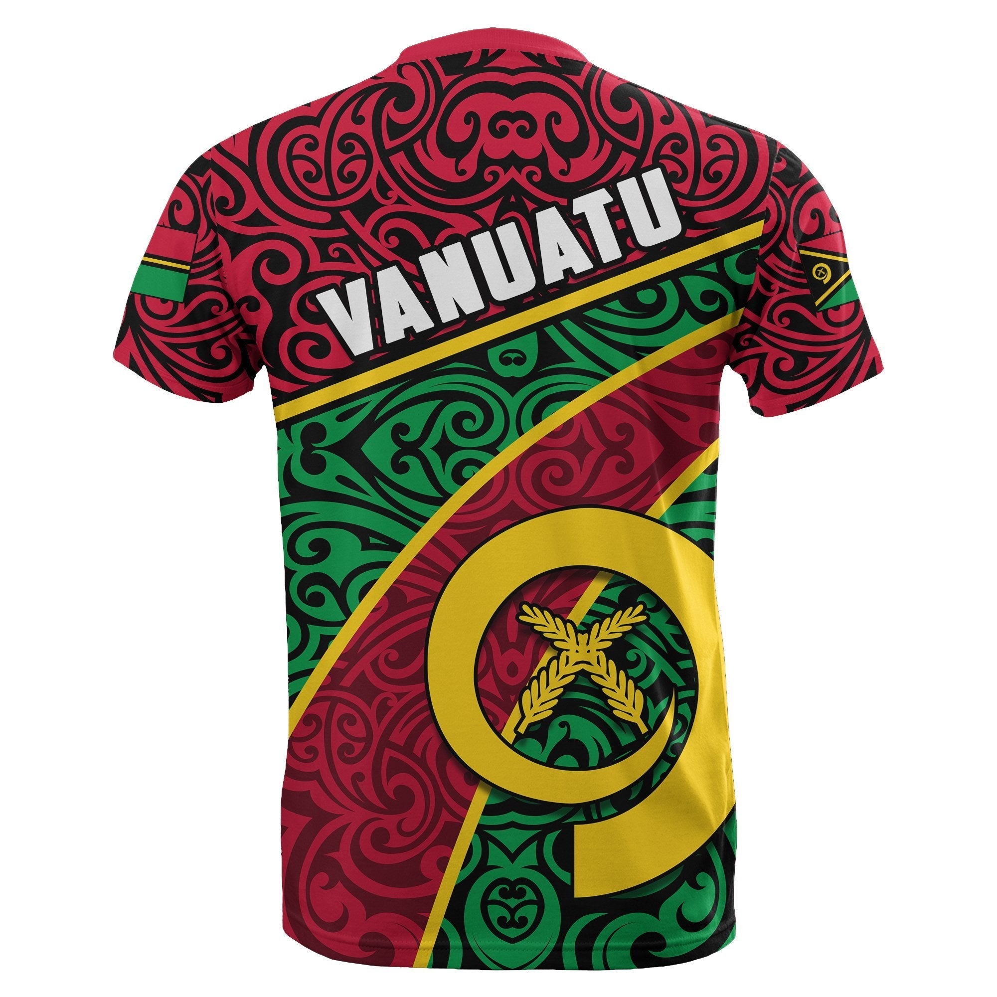 Vanuatu T shirt Coat Of Arms - Vibe Hoodie Shop