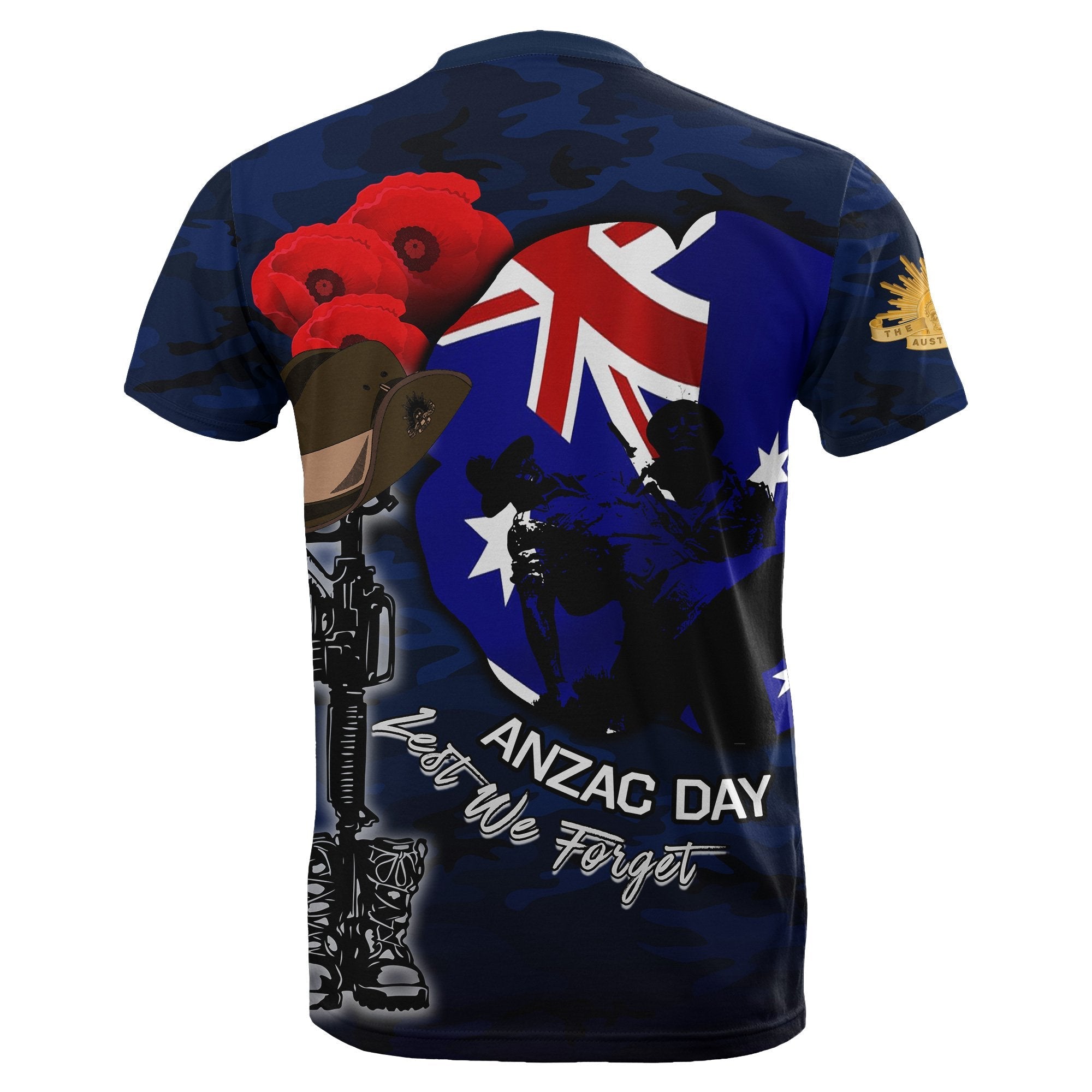 Australia ANZAC Day T shirt Army No.1 - Vibe Hoodie Shop