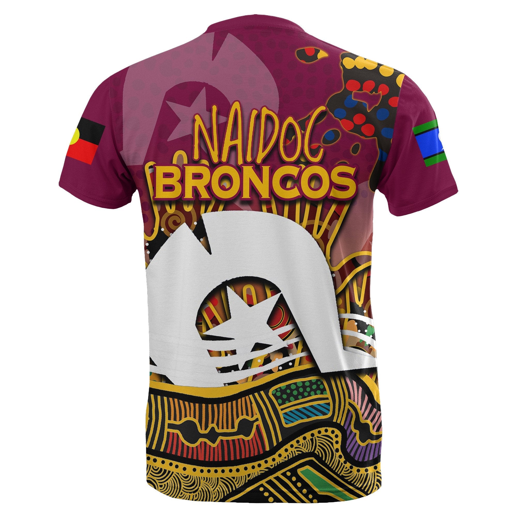 (Custom Personalised) NAIDOC Brisbane Broncos T shirt Torres Strait Islanders - Vibe Hoodie Shop