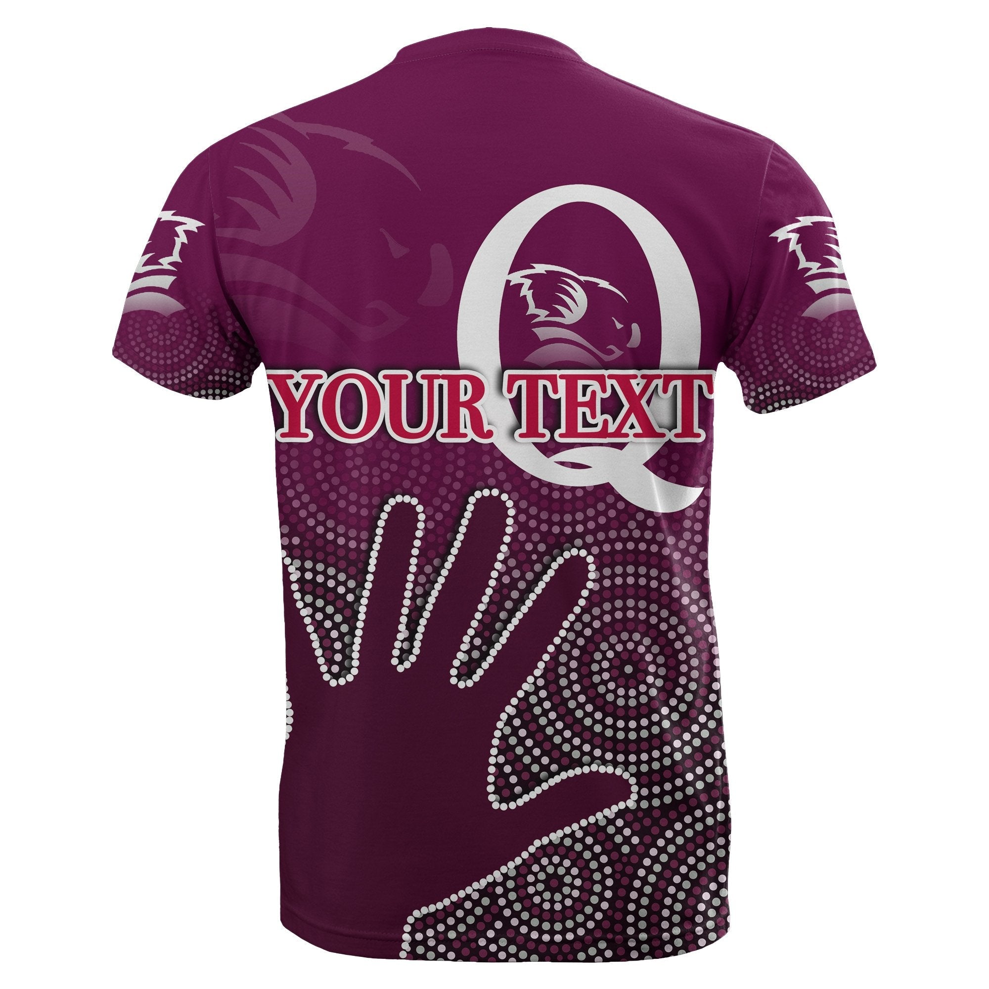 (Custom Personalised) Queensland Reds T shirt Aboriginal - Vibe Hoodie Shop