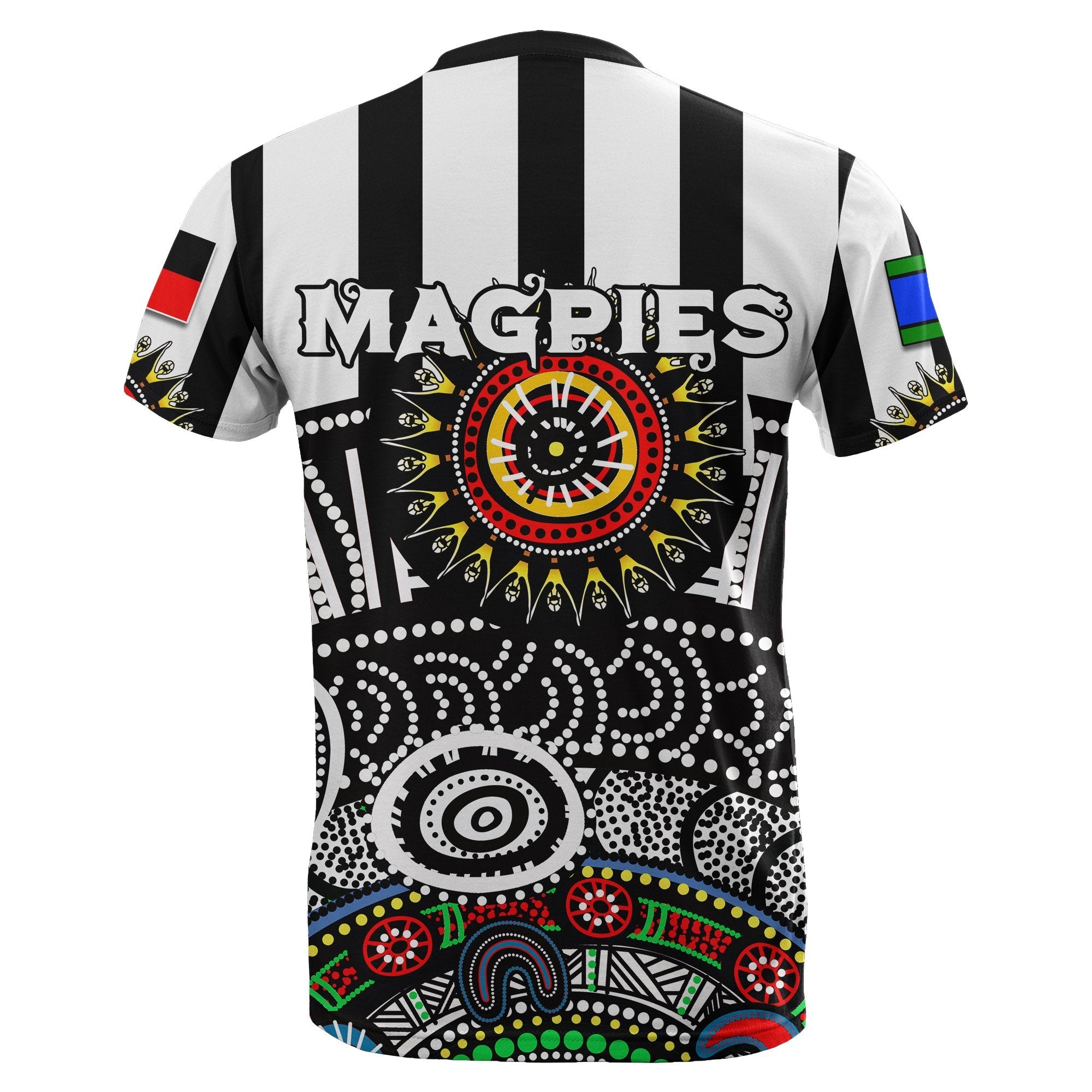 (Custom Personalised) NAIDOC Magpies T shirt Indigenous - Vibe Hoodie Shop