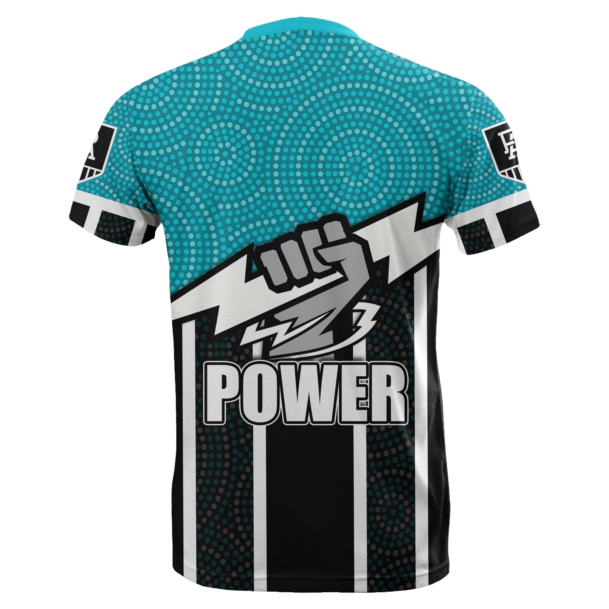 Port Adelaide T shirt Power Aboriginal Dot Circles - Vibe Hoodie Shop