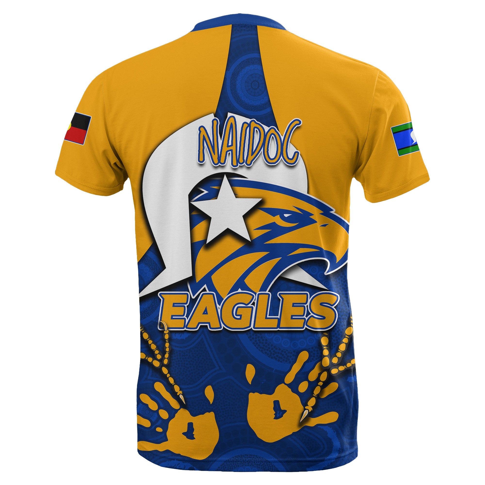 NAIDOC West Coast Eagles T shirt Aboriginal Patterns - Vibe Hoodie Shop