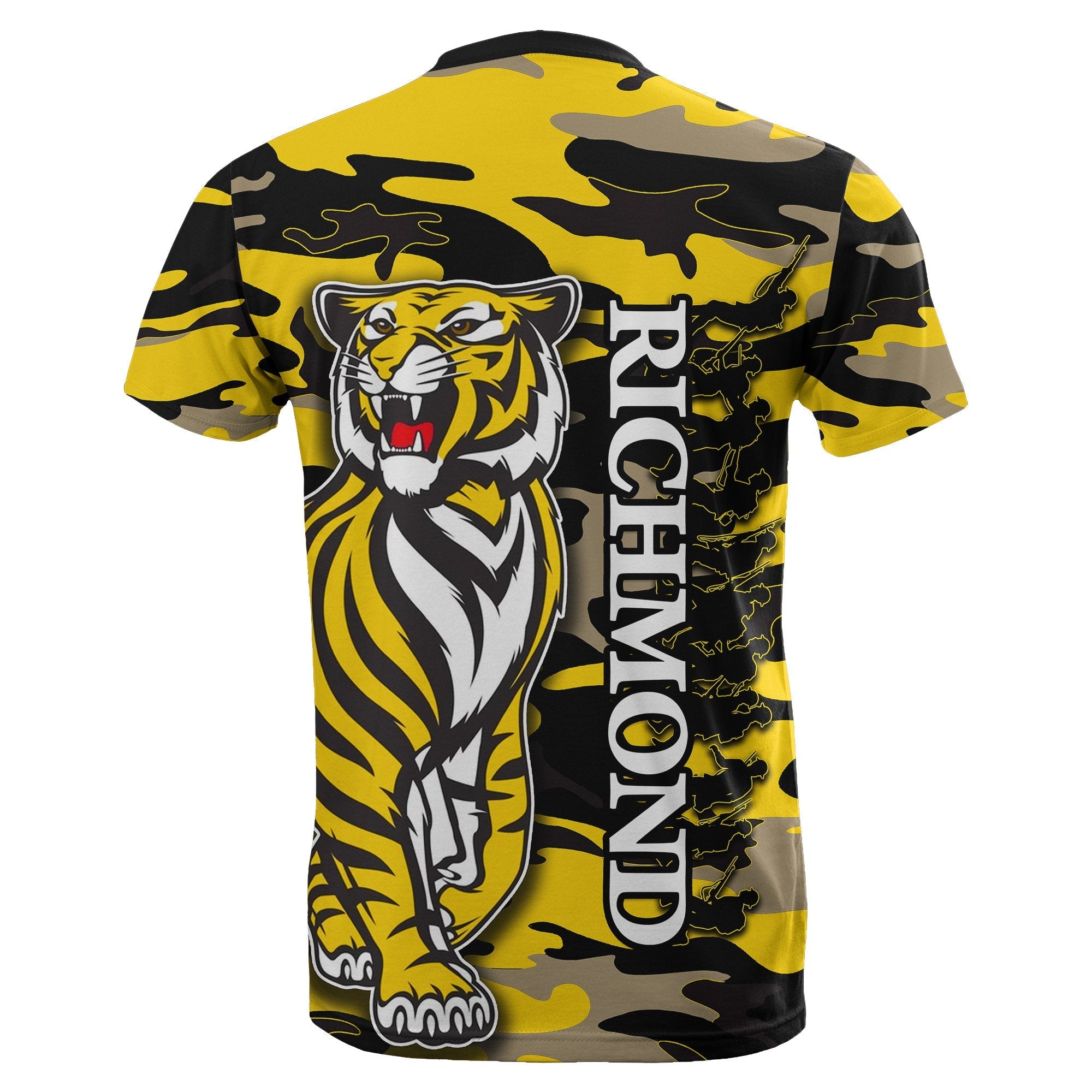 Richmond Tigers T shirt ANZAC Day Army Style - Vibe Hoodie Shop