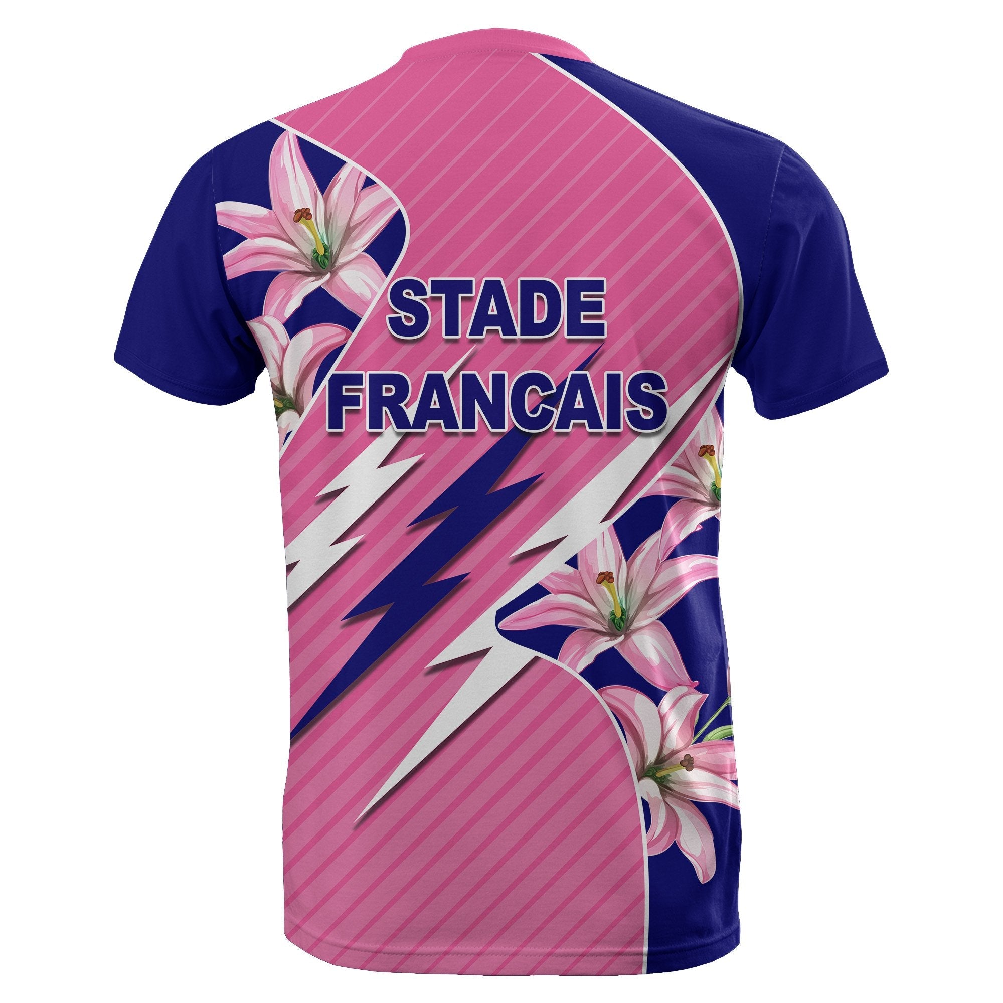 Stade Fran ais T shirt Pink Lillies - Vibe Hoodie Shop