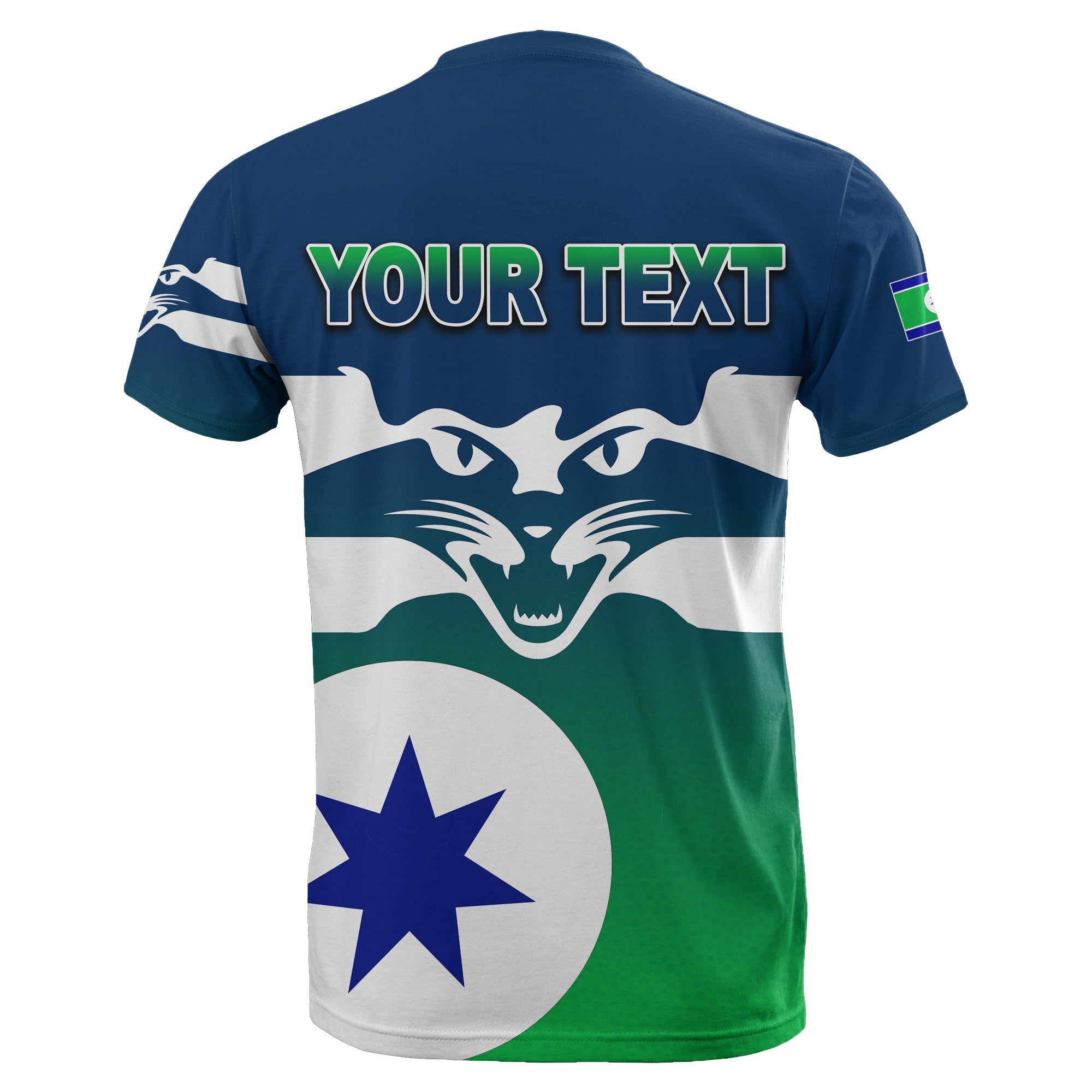 (Custom Personalised) Cats T shirt Mix Geelong Flag - Vibe Hoodie Shop