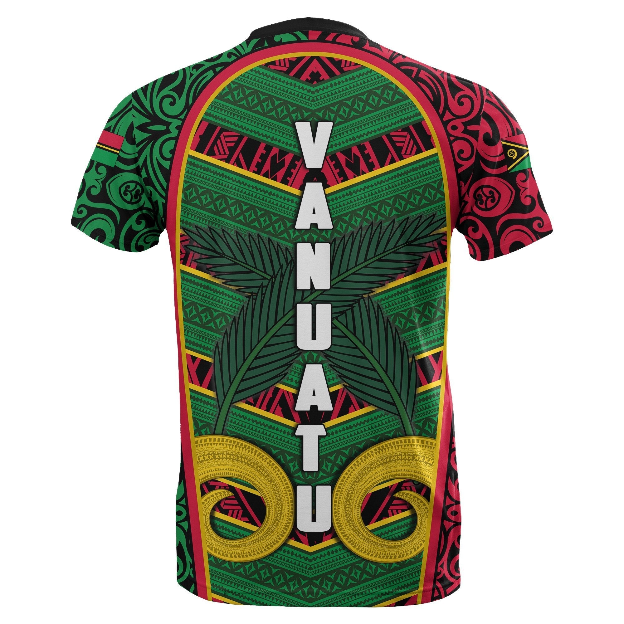 Vanuatu T shirt Pig Tusk Polynesian Coat Of Arms - Vibe Hoodie Shop