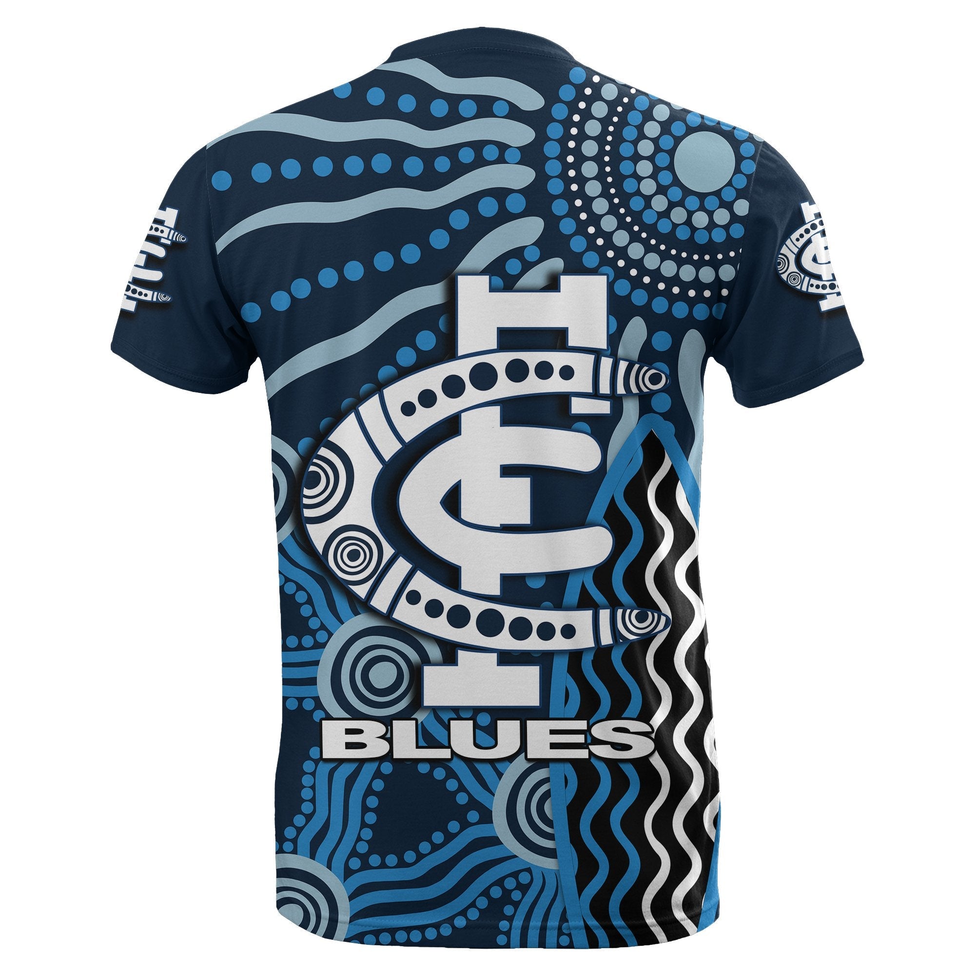 (Custom Personalised) Carlton Blues T shirt Aborigial - Vibe Hoodie Shop