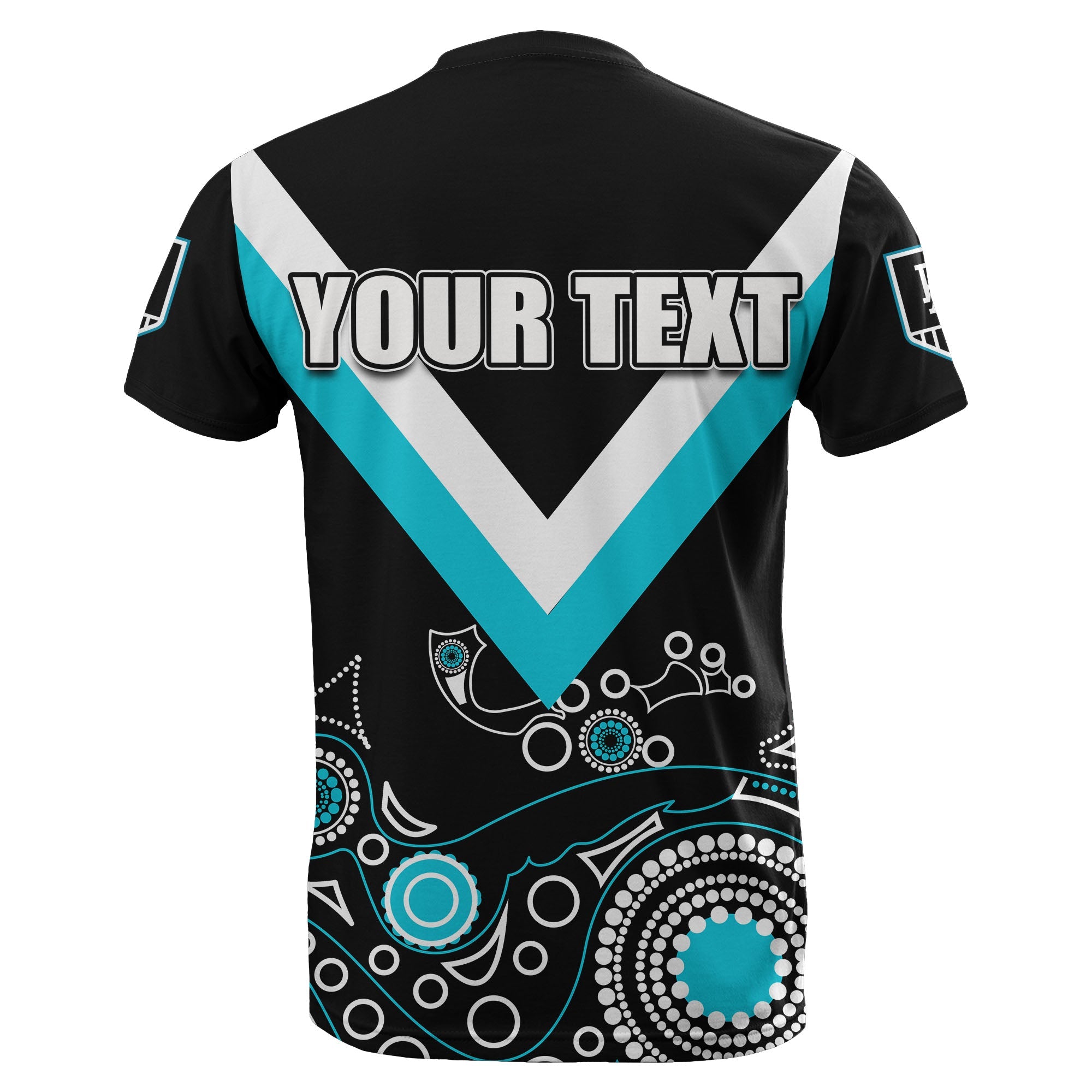 (Custom Personalised) Port Adelaide T shirt Power Aboriginal Simple - Vibe Hoodie Shop