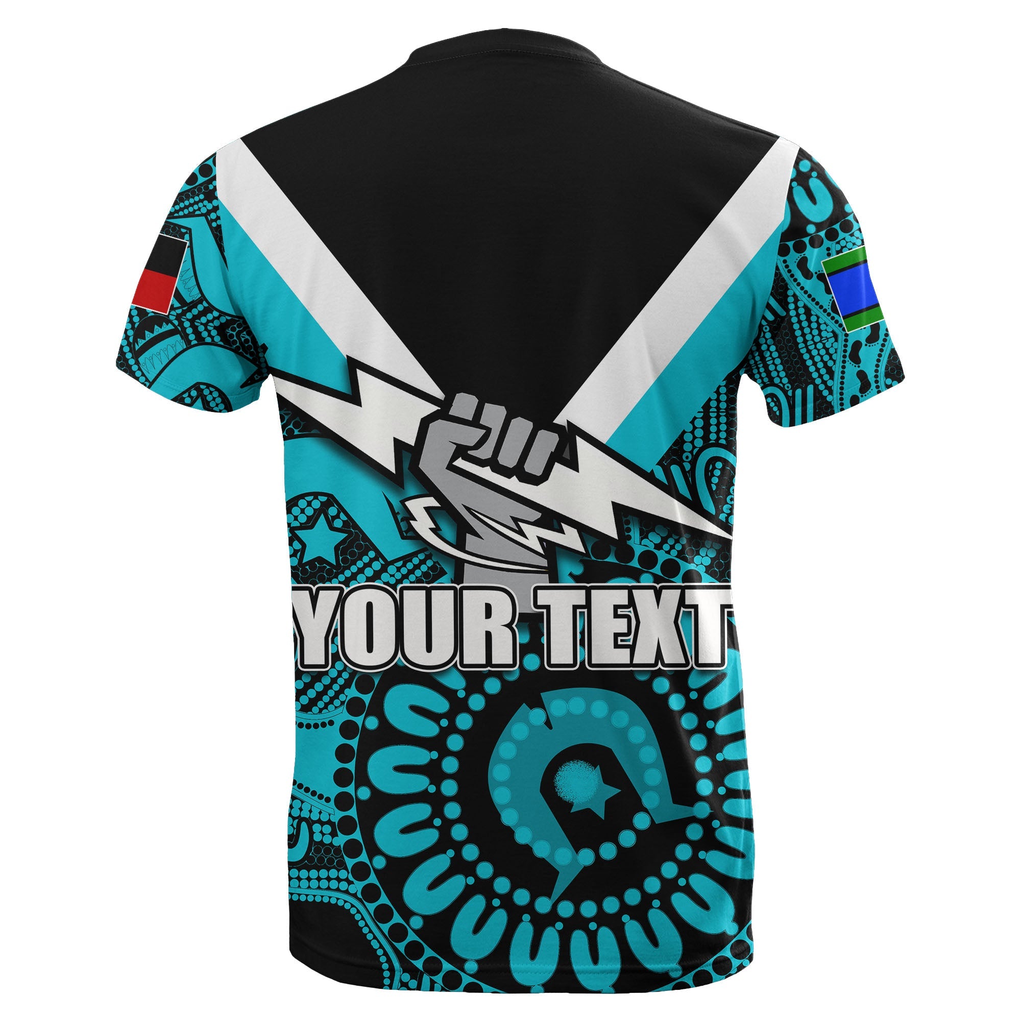 (Custom Personalised) NAIDOC Port Adelaide T shirt NAIDOC Patterns - Vibe Hoodie Shop