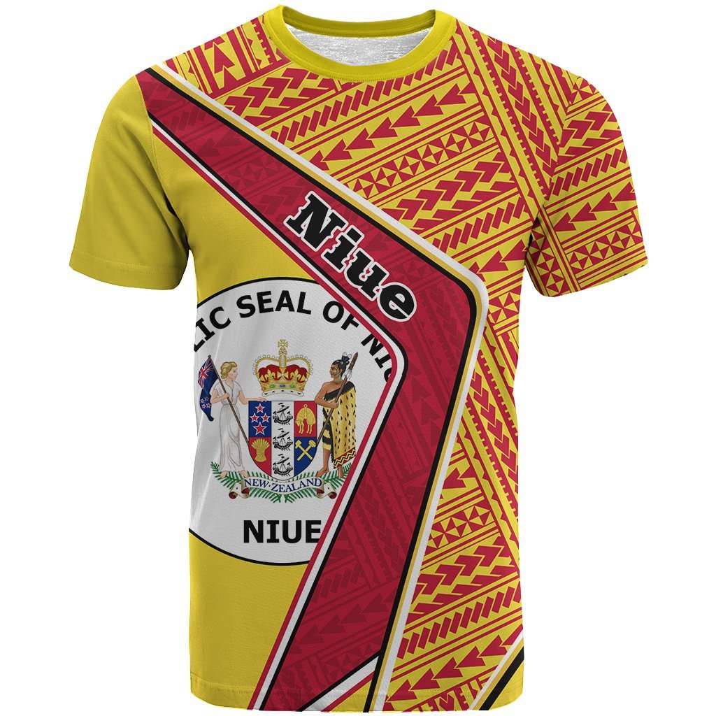 Niue T shirt - Polynesian Coat Of Arms - Vibe Hoodie Shop