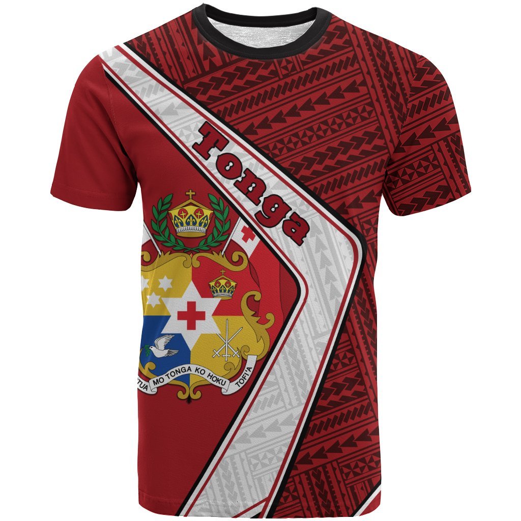 Tonga T shirt - Polynesian Coat Of Arms - Vibe Hoodie Shop