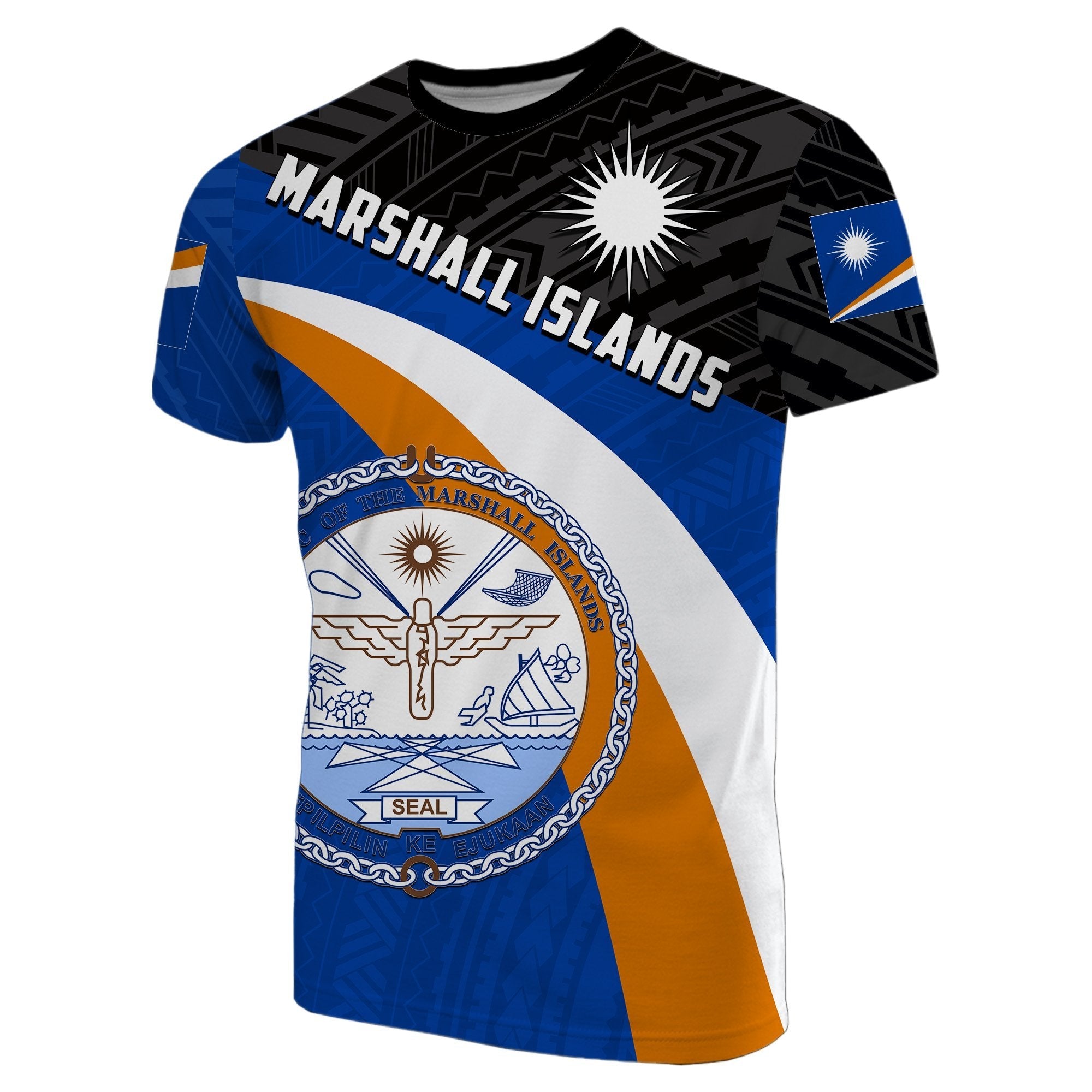 Marshall Islands T shirt Flag - Coat Of Arms - Vibe Hoodie Shop