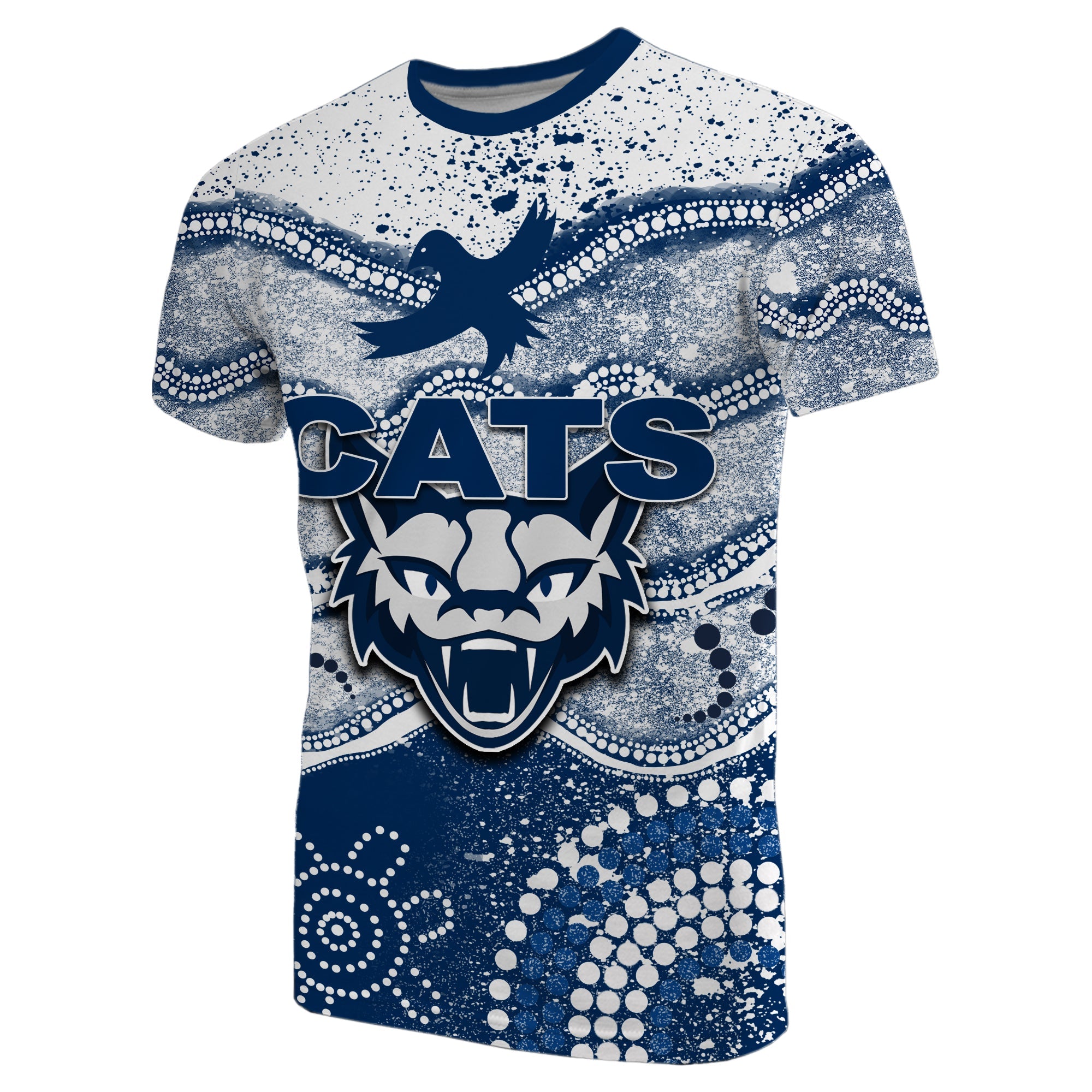 Cats T shirt Aboriginal Grunge Style - Vibe Hoodie Shop