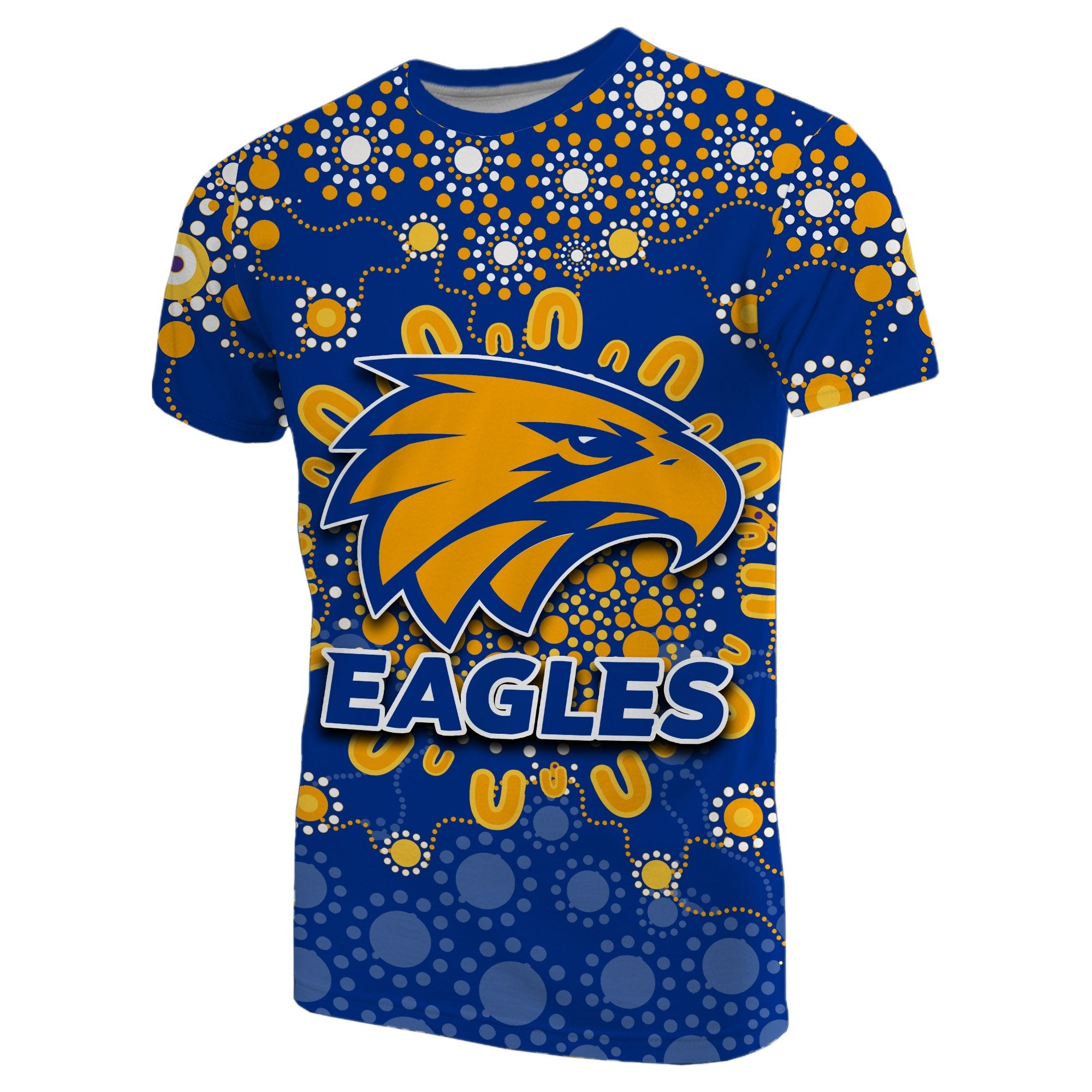 West Coast Eagles T shirt Indigenous Style - Vibe Hoodie Shop