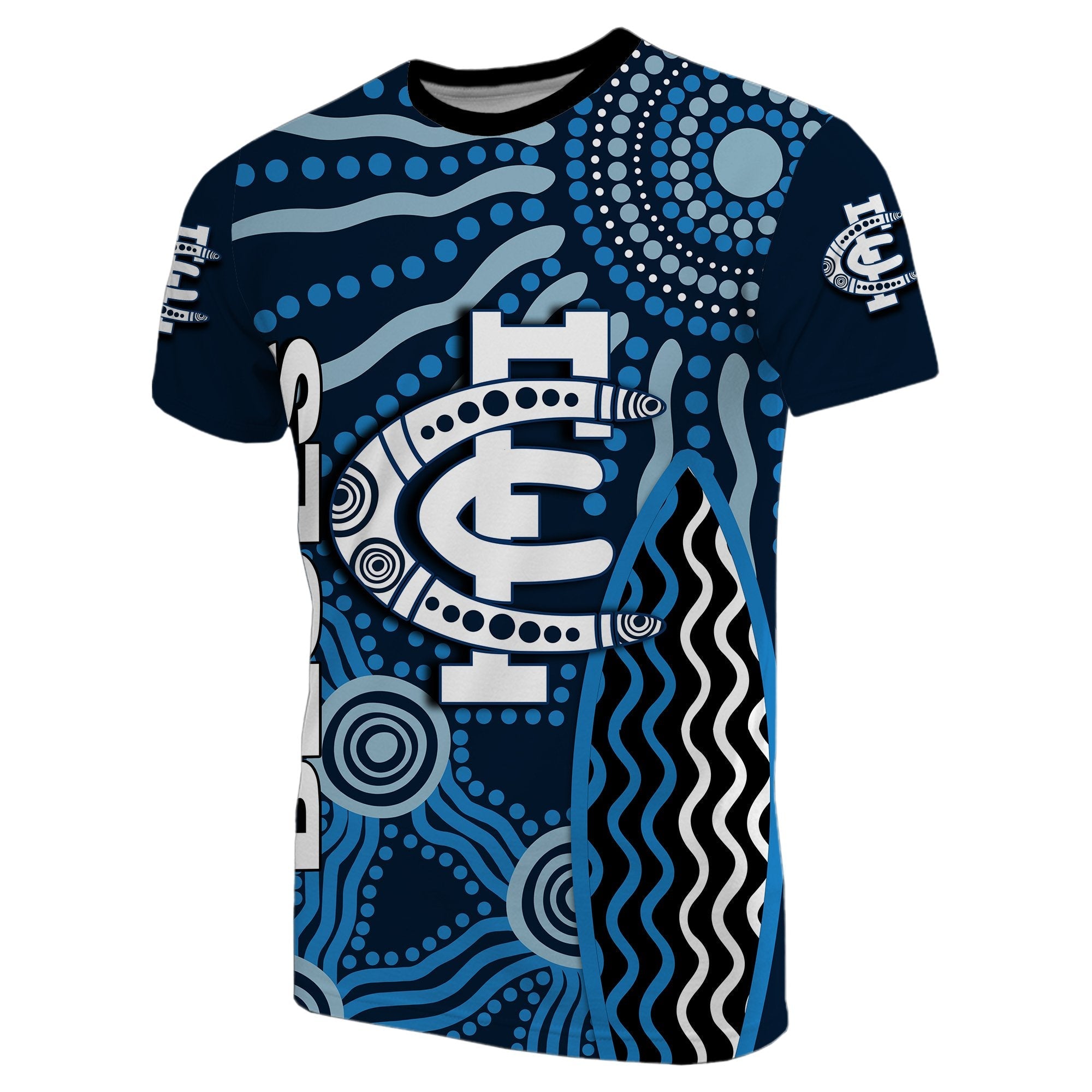 Carlton Blues T shirt Aborigial - Vibe Hoodie Shop