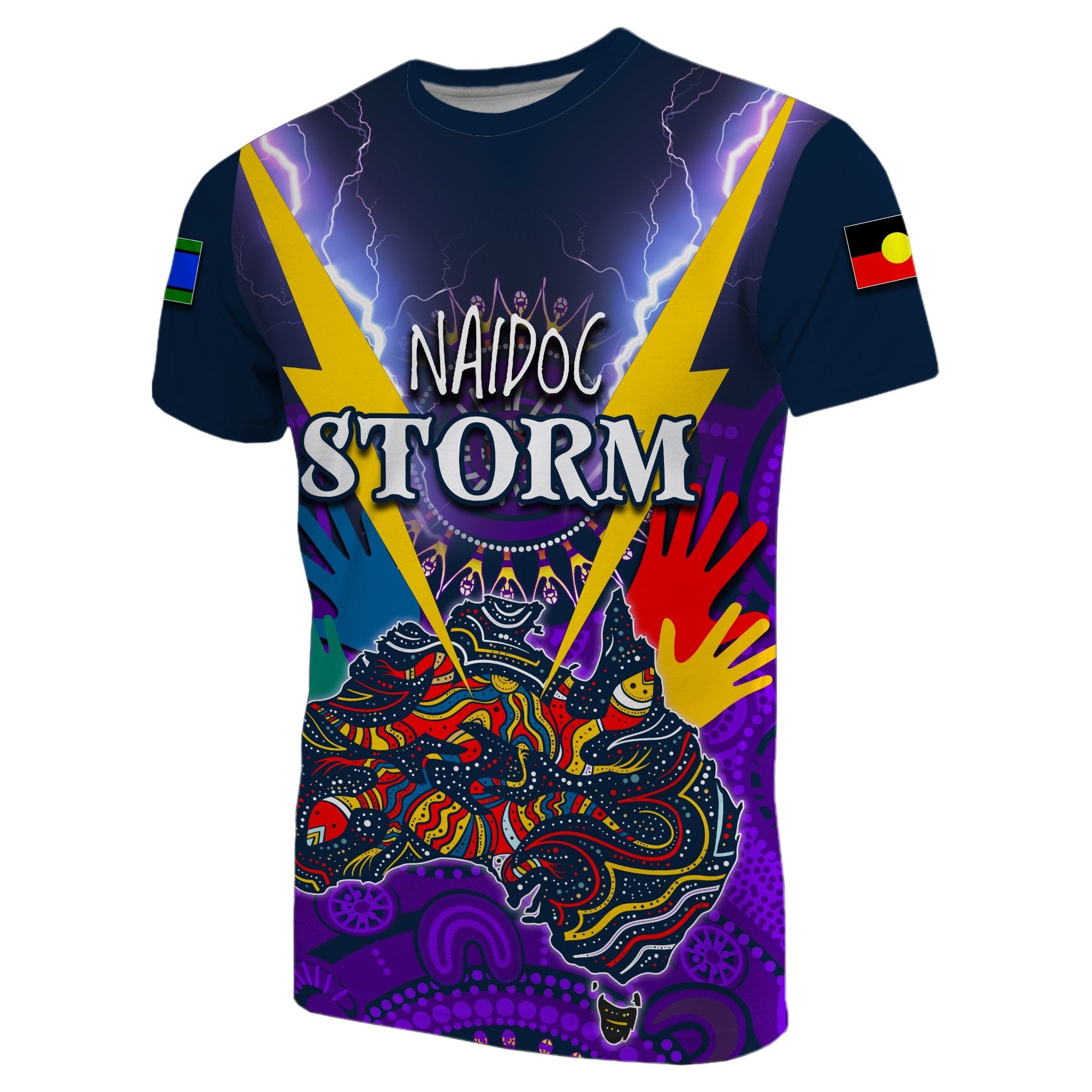 NAIDOC Melbourne Storm T shirt Aboriginal - Vibe Hoodie Shop