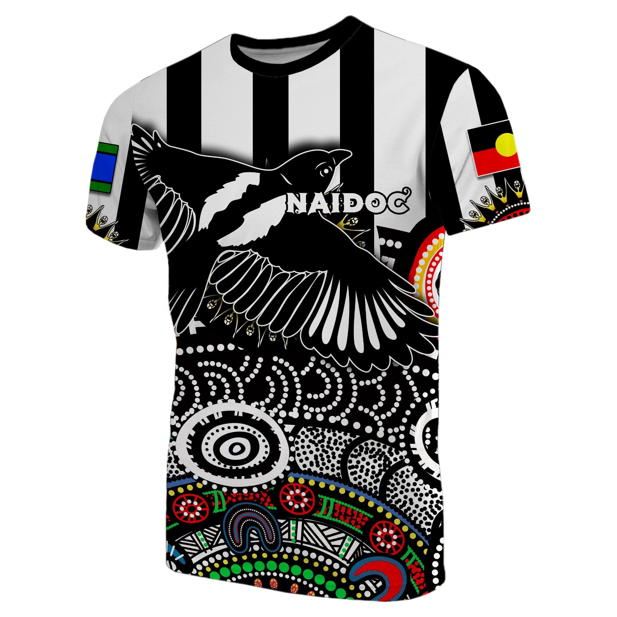 NAIDOC Magpies T shirt Indigenous - Vibe Hoodie Shop