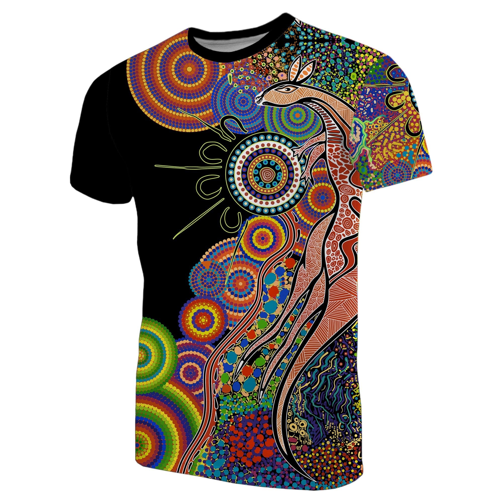 Australia T shirt Aboriginal Style NO.1 - Vibe Hoodie Shop