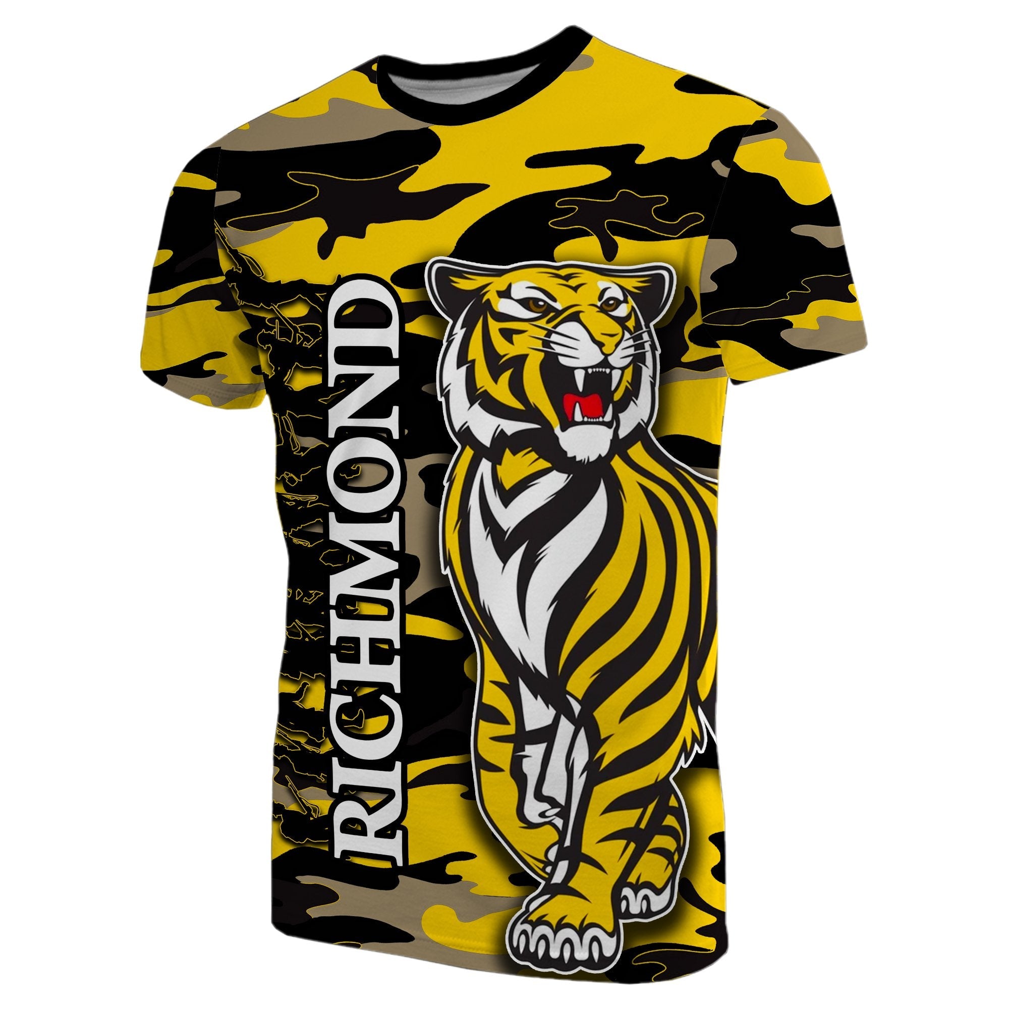 Richmond Tigers T shirt ANZAC Day Army Style - Vibe Hoodie Shop