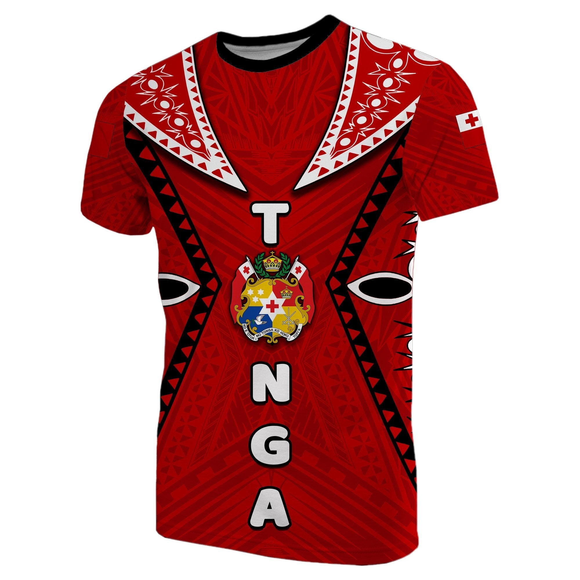 Tonga T shirt Ngatu - Coat Of Arms - Vibe Hoodie Shop