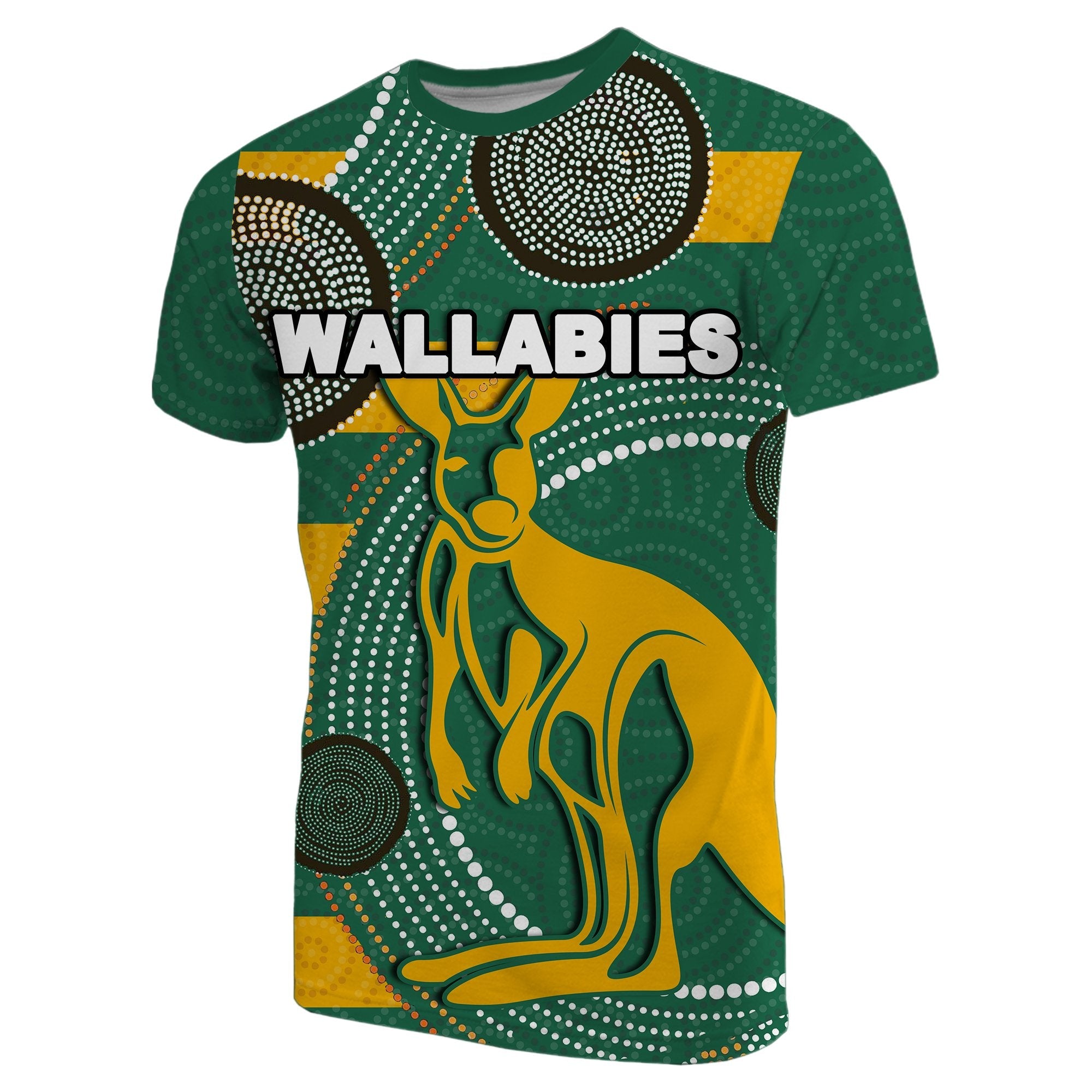 Wallabies T shirt Aboriginal - Vibe Hoodie Shop