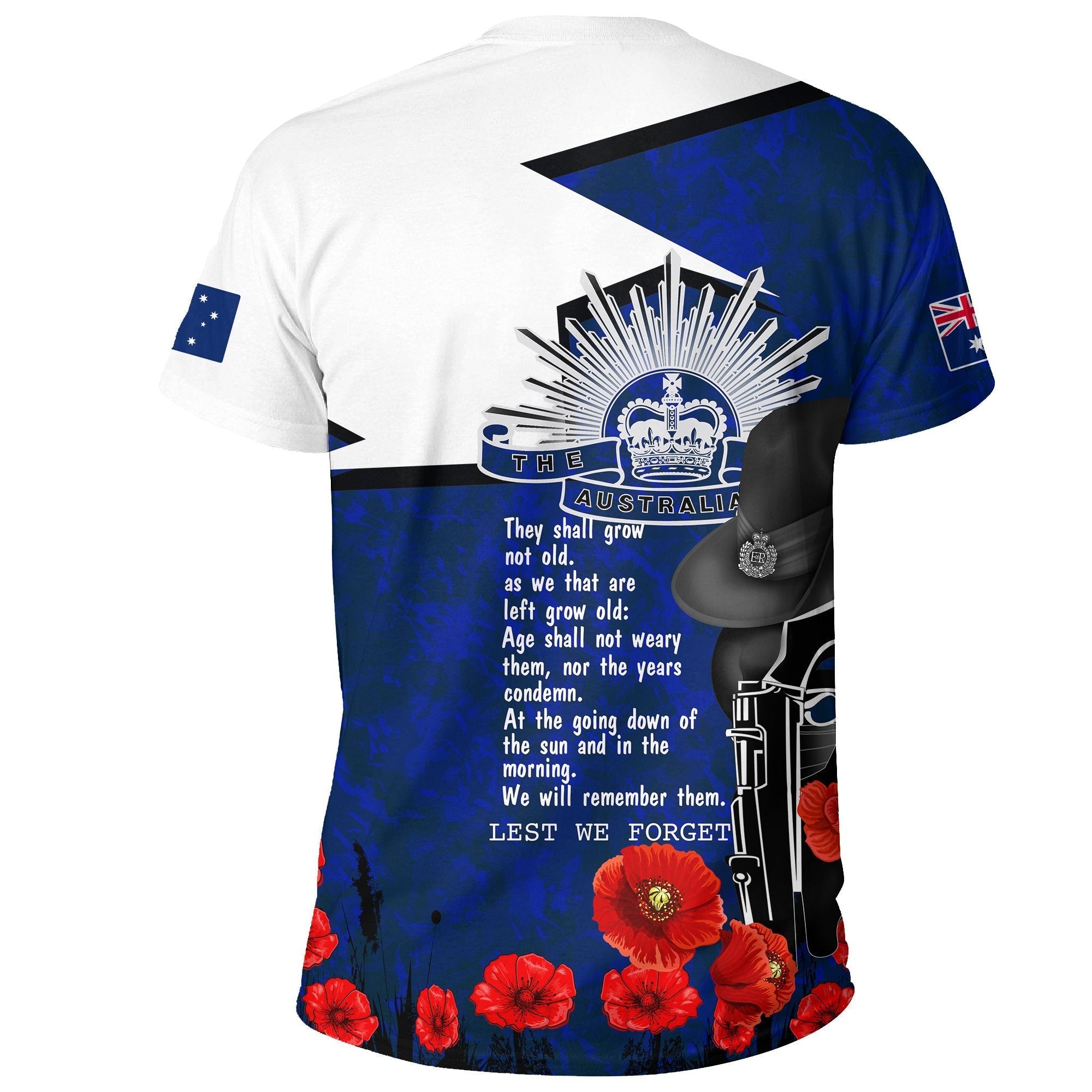 T shirt ANZAC Lest We Forget - Vibe Hoodie Shop