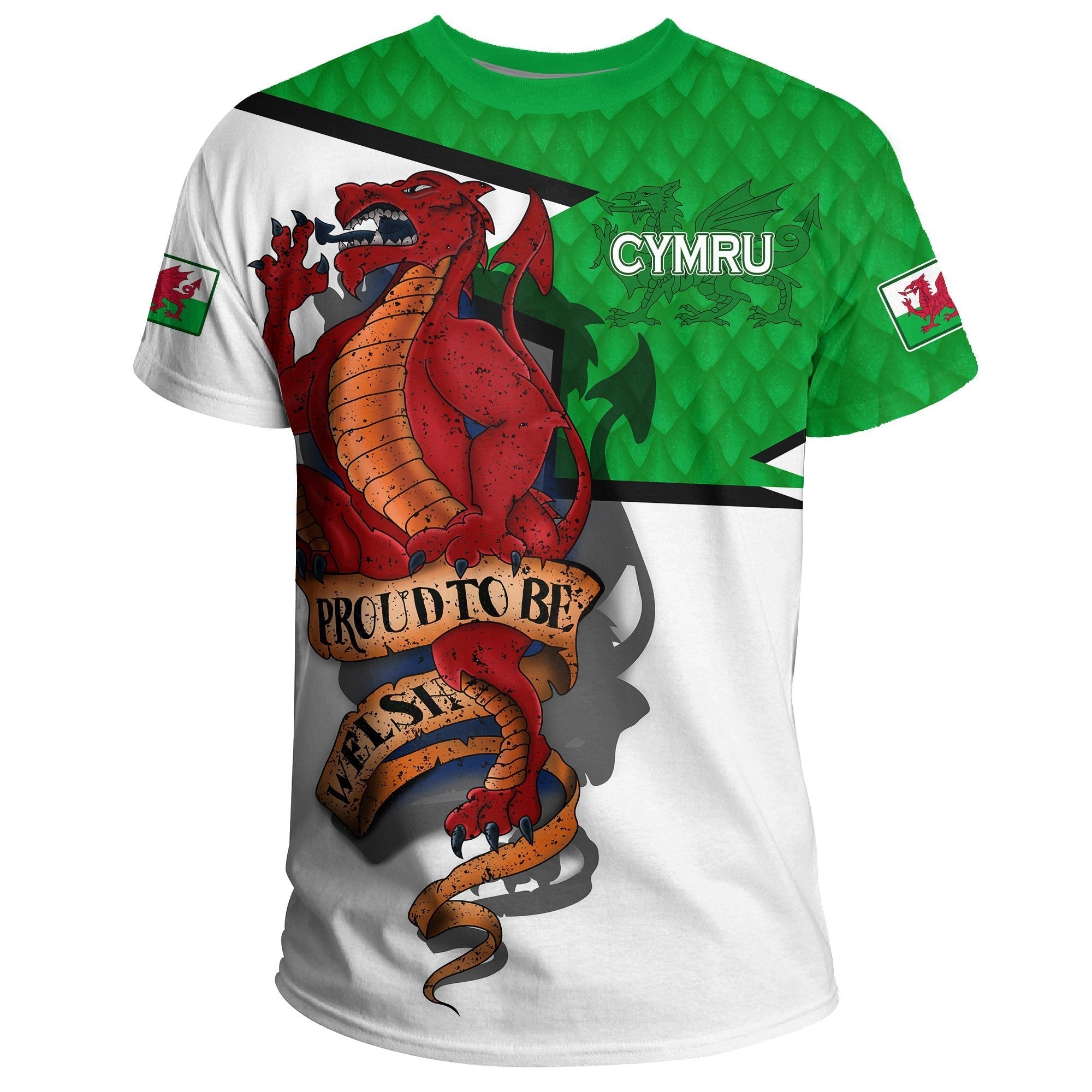 Wales T shirt Proud To Be Welsh - Vibe Hoodie Shop