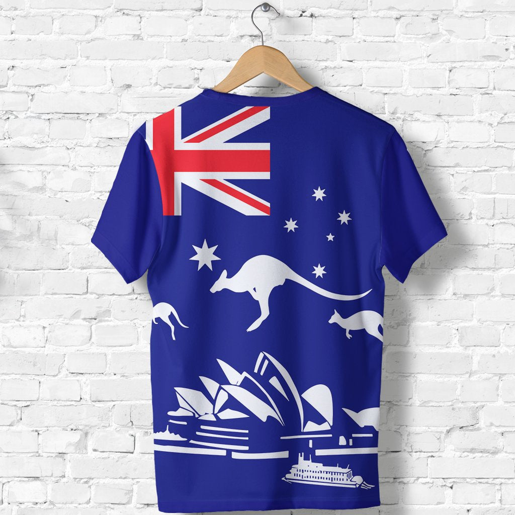 T shirt - Opera Sydney T shirt Flag Kangaroo Southern Cross Australia - Unisex - Vibe Hoodie Shop