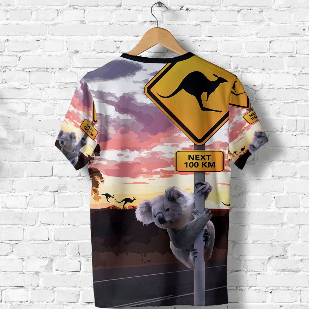 Australia T shirt - Koala T shirt Kangaroo Sign Landscape Art - Vibe Hoodie Shop