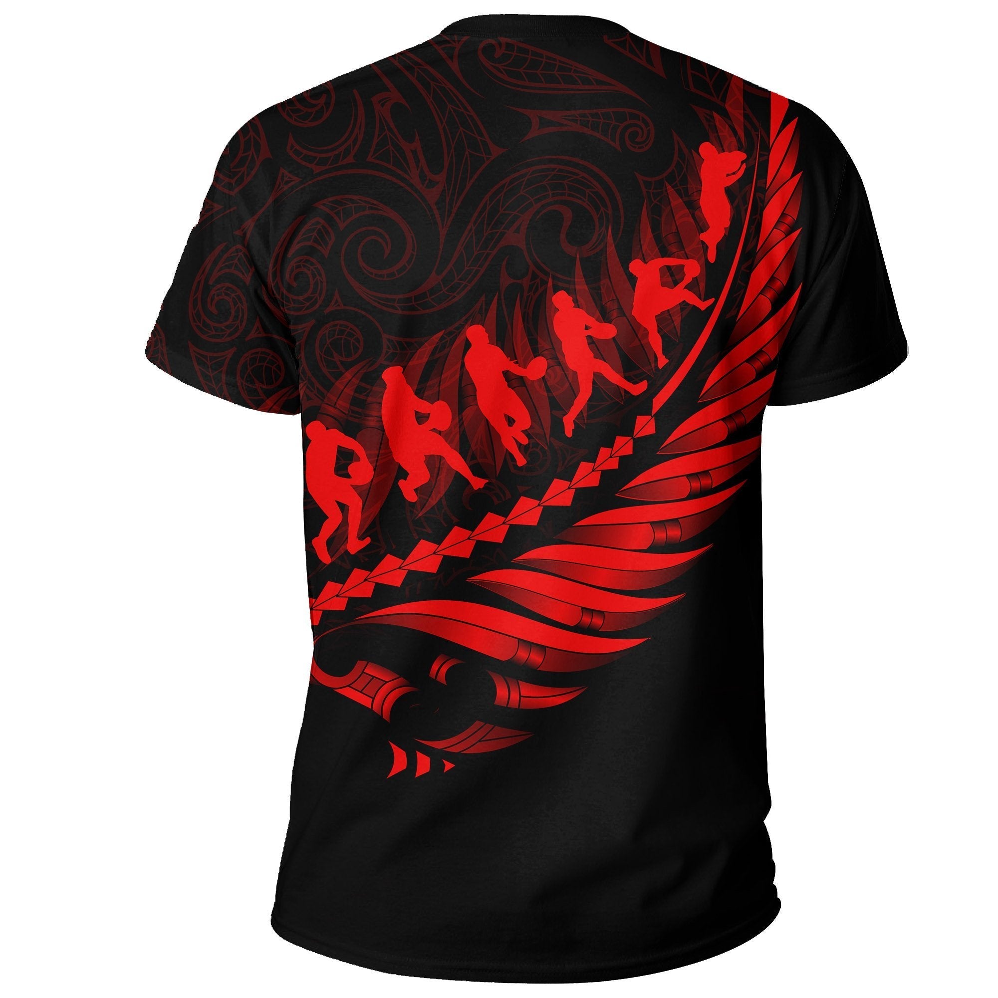 Aotearoa New Zealand T shirt - Maori Fern Rugby - Vibe Hoodie Shop