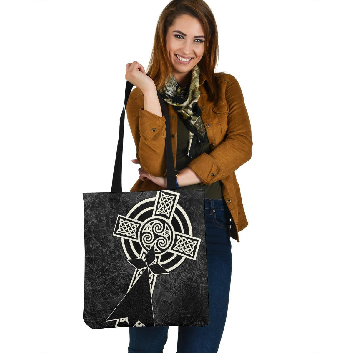 brittany-celtic-tote-bag-celtic-cross-stoat-ermine-skew-style