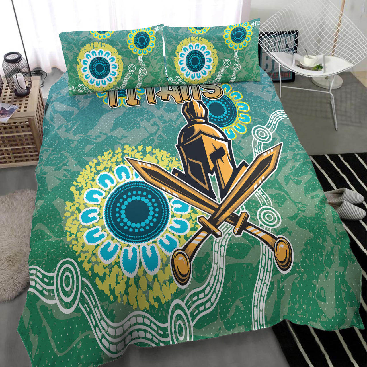 Titans Rugby Bedding Set - Custom Super Titans Bedding Set RLT13 - Vibe Hoodie Shop