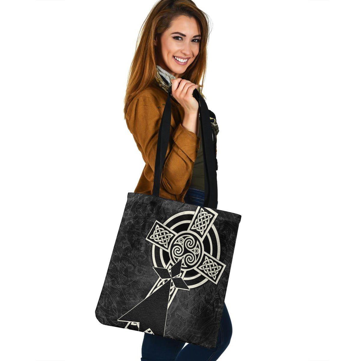 brittany-celtic-tote-bag-celtic-cross-stoat-ermine-skew-style