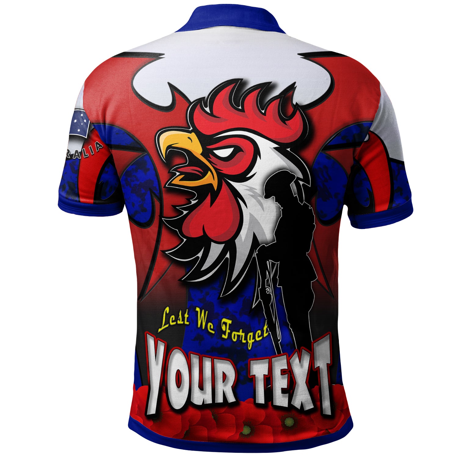 Roosters Rugby Polo Shirt - Custom Roosters Remembrance Day And Poppies Polo Shirt - Vibe Hoodie Shop