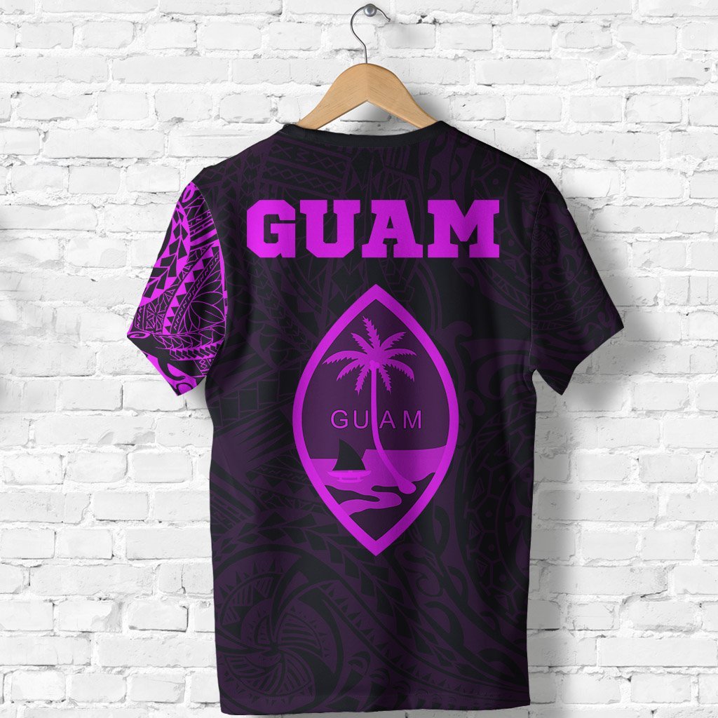 Guam In My Heart - Tattoo Style T shirt Pink - Vibe Hoodie Shop