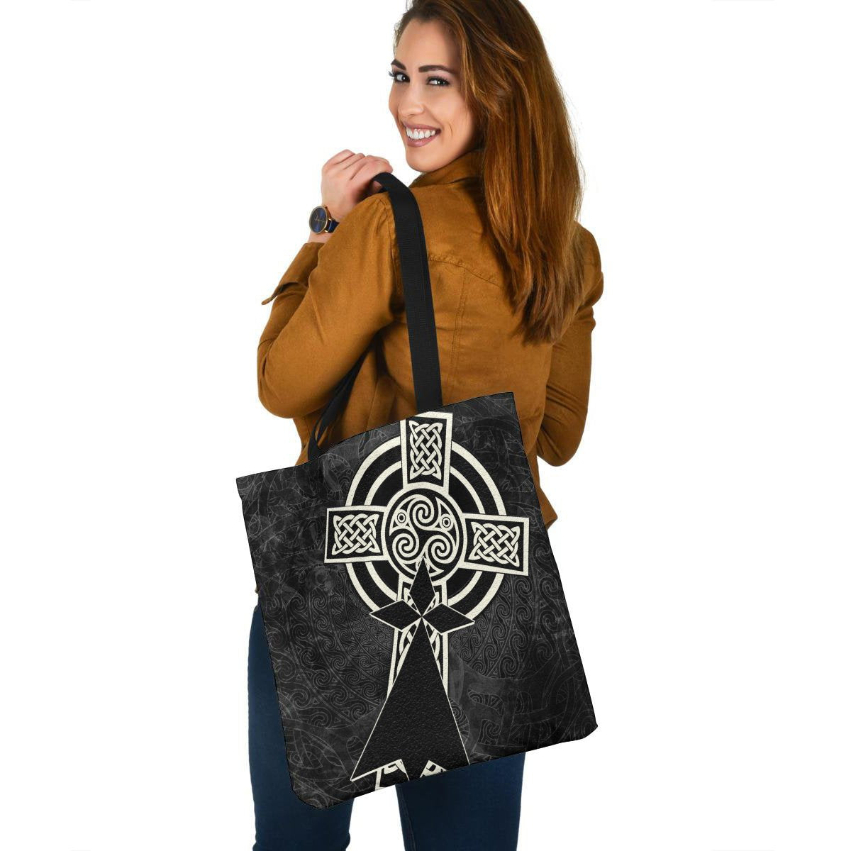 brittany-celtic-tote-bag-celtic-cross-stoat-ermine-skew-style